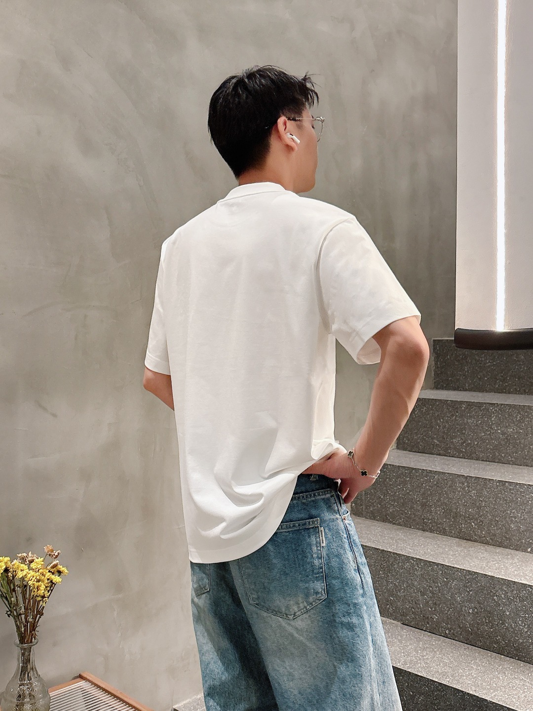  罗意威 2025春夏新款男女同款👫短袖T恤，！定制专属纯棉面料，定制原版工艺螺纹，胸前重工字母logo