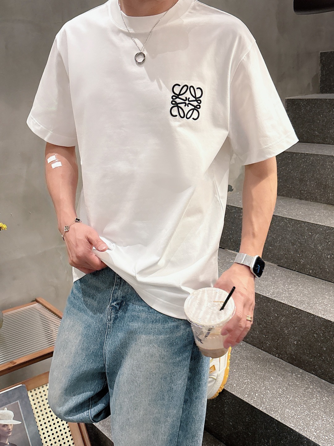  罗意威 2025春夏新款男女同款👫短袖T恤，！定制专属纯棉面料，定制原版工艺螺纹，胸前重工字母logo