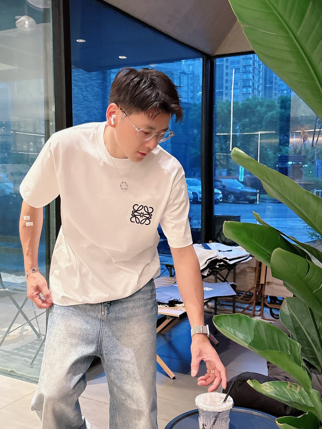  罗意威 2025春夏新款男女同款👫短袖T恤，！定制专属纯棉面料，定制原版工艺螺纹，胸前重工字母logo