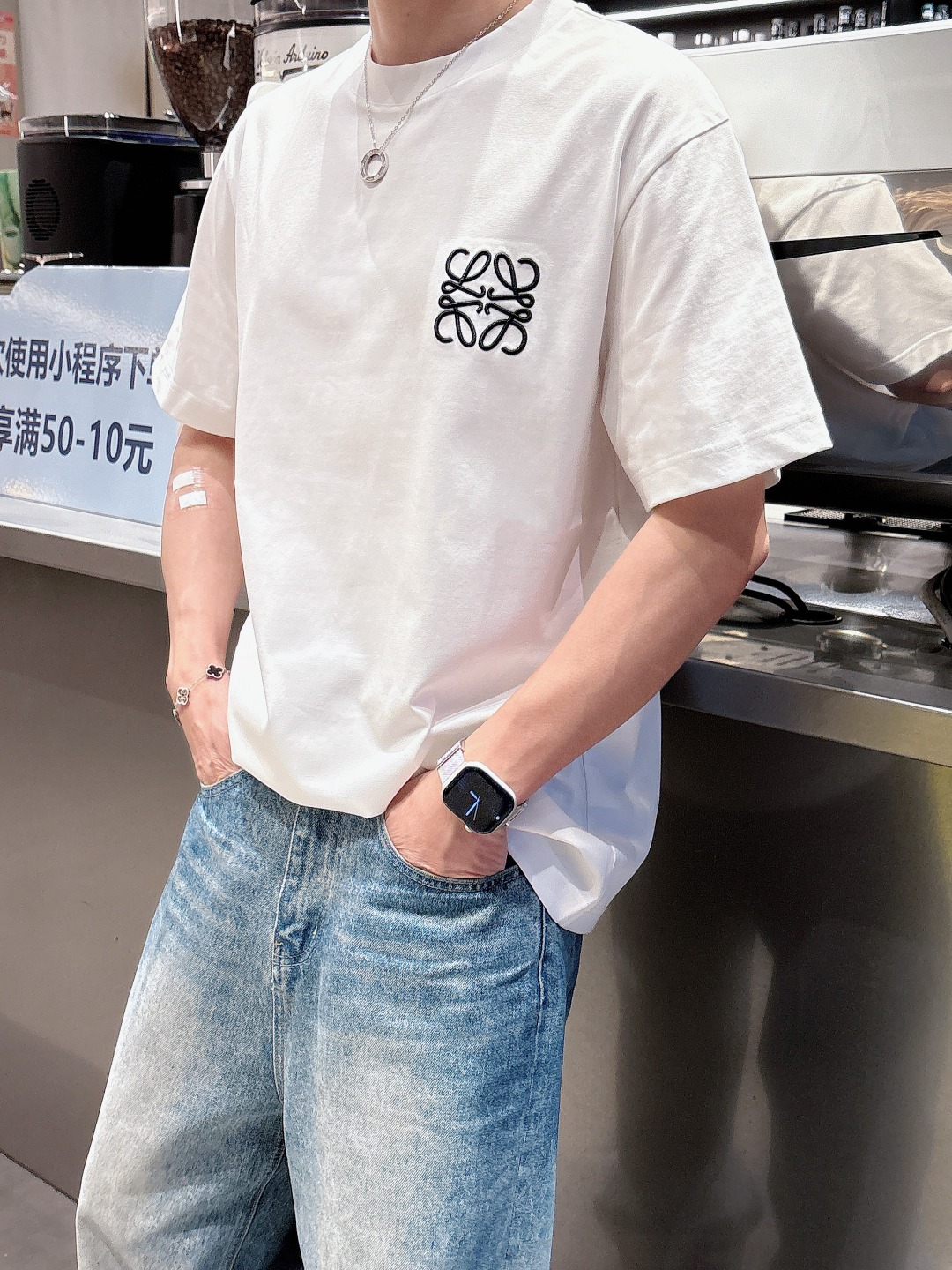  罗意威 2025春夏新款男女同款👫短袖T恤，！定制专属纯棉面料，定制原版工艺螺纹，胸前重工字母logo