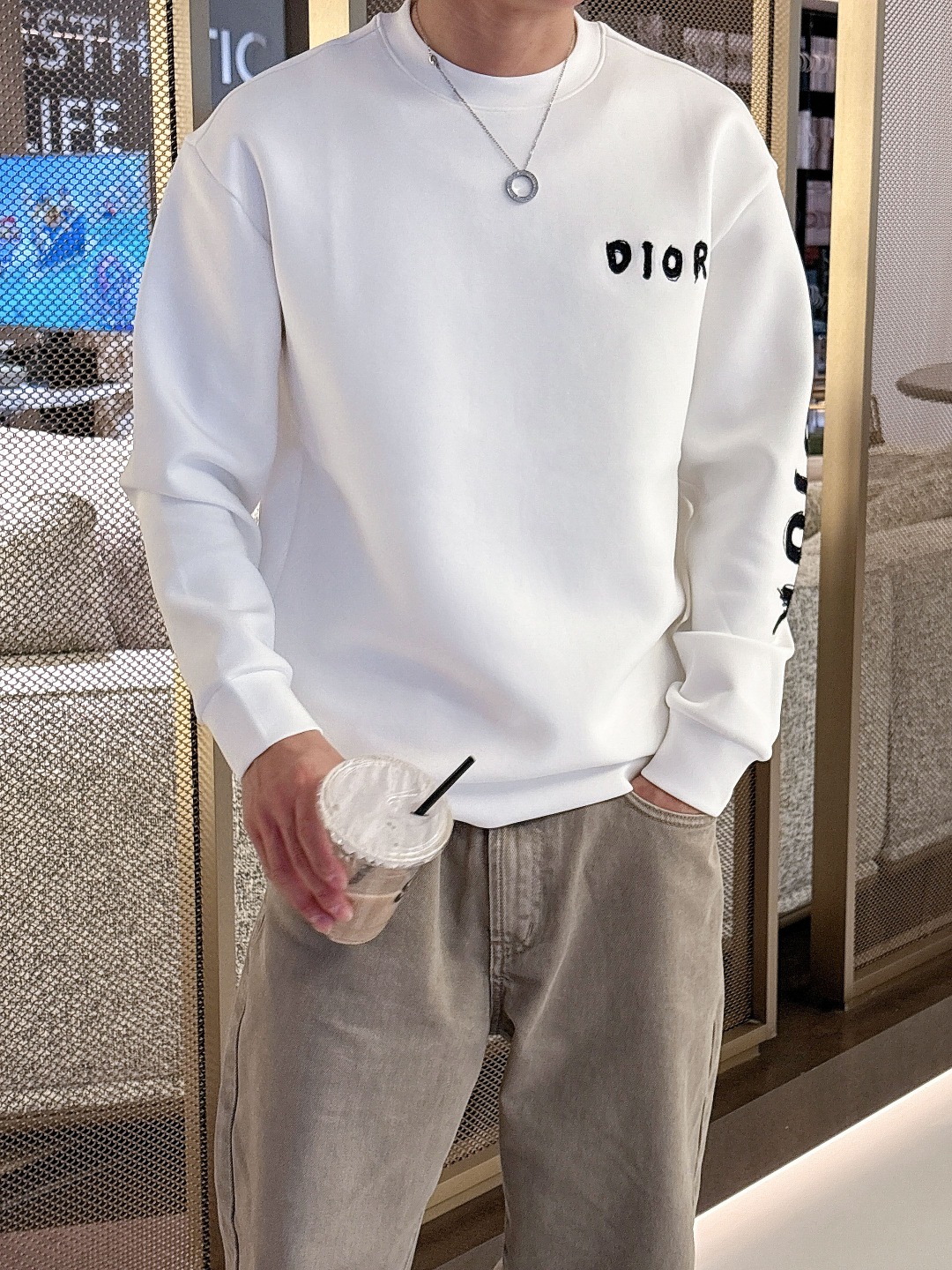 Dior 迪奥# 2025秋冬新款 八明治空气层套头圆领卫衣男女同款时尚休闲套头卫衣衫！贸易公司渠道稀出