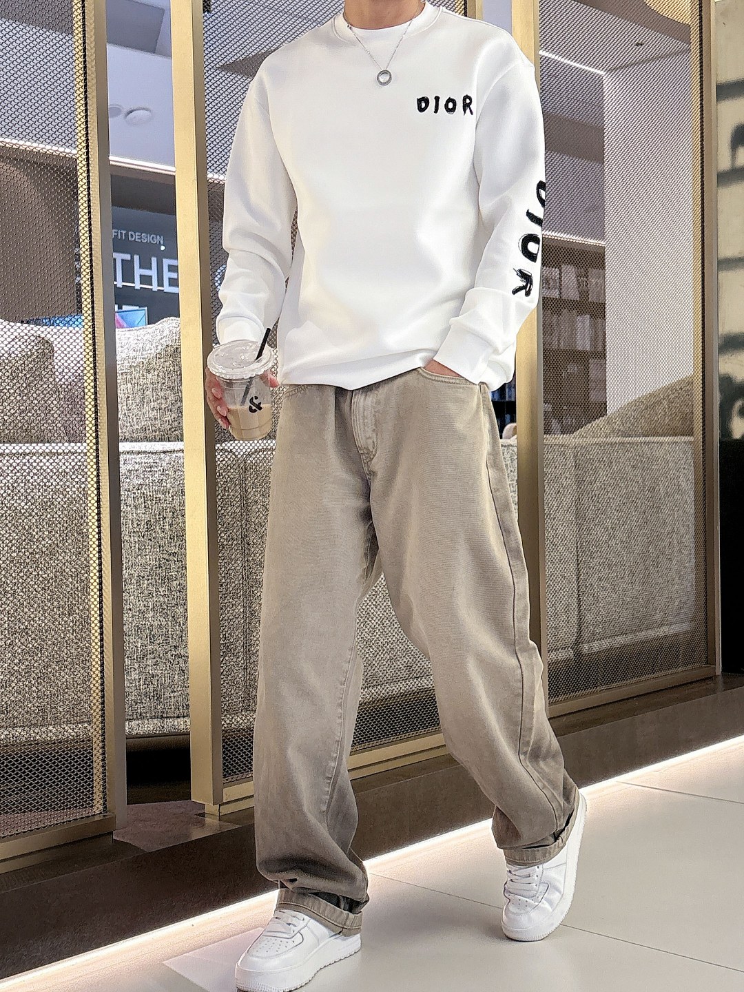 Dior 迪奥# 2025秋冬新款 八明治空气层套头圆领卫衣男女同款时尚休闲套头卫衣衫！贸易公司渠道稀出