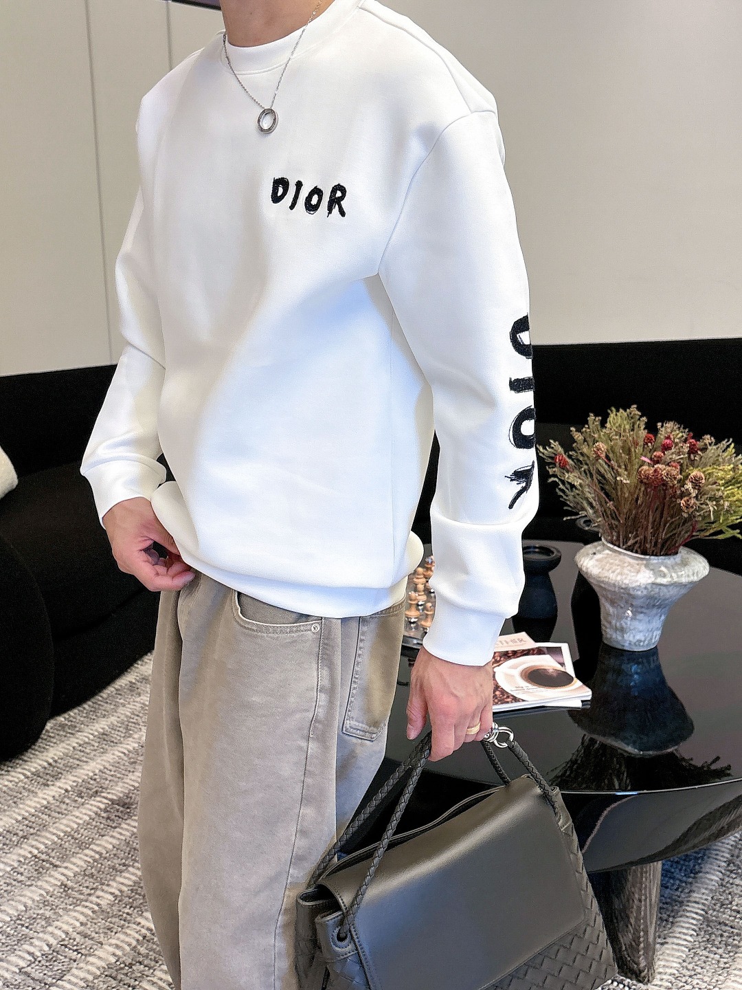 Dior 迪奥# 2025秋冬新款 八明治空气层套头圆领卫衣男女同款时尚休闲套头卫衣衫！贸易公司渠道稀出