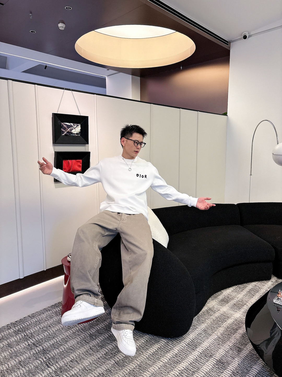 Dior 迪奥# 2025秋冬新款 八明治空气层套头圆领卫衣男女同款时尚休闲套头卫衣衫！贸易公司渠道稀出