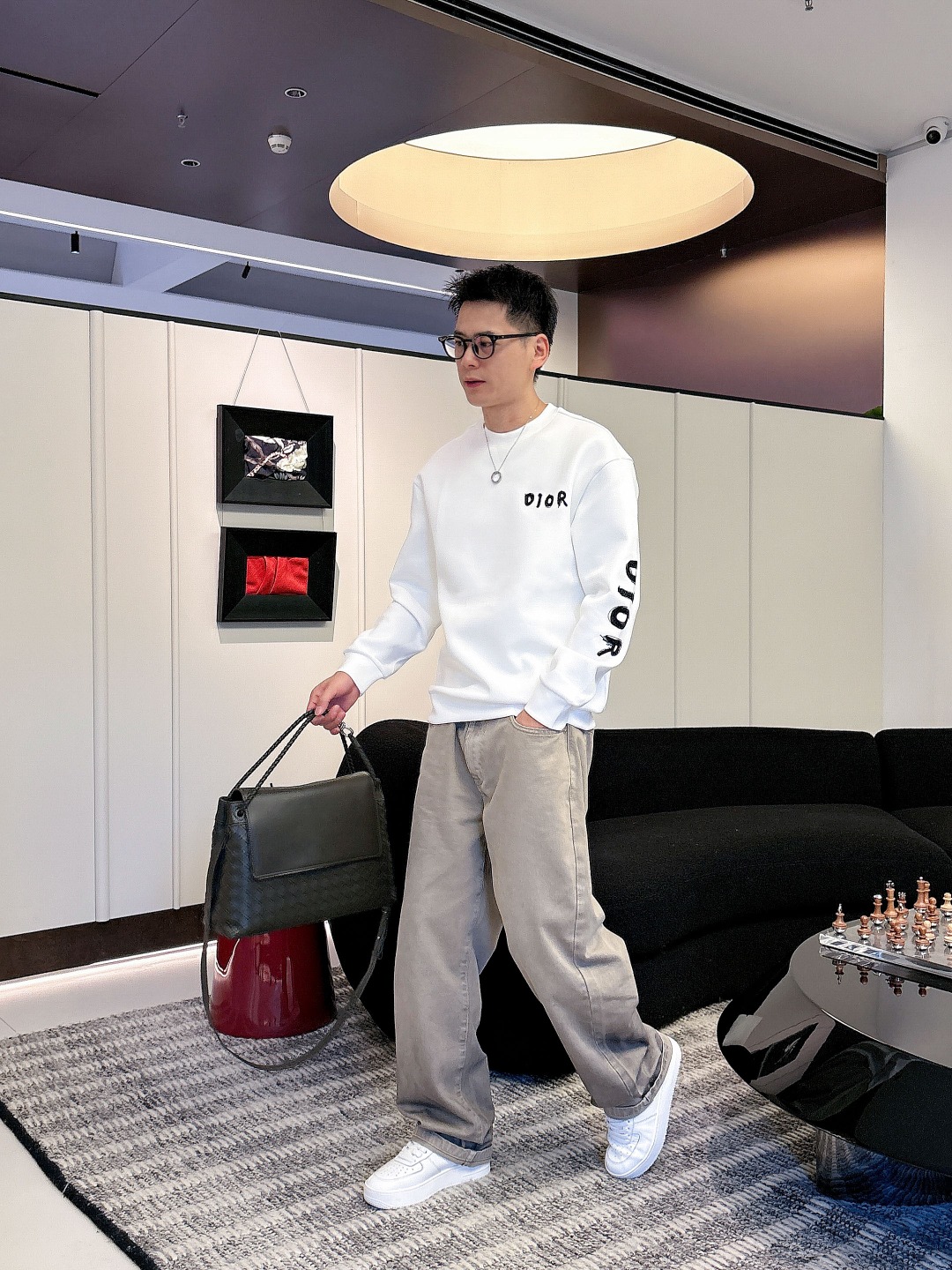 Dior 迪奥# 2025秋冬新款 八明治空气层套头圆领卫衣男女同款时尚休闲套头卫衣衫！贸易公司渠道稀出