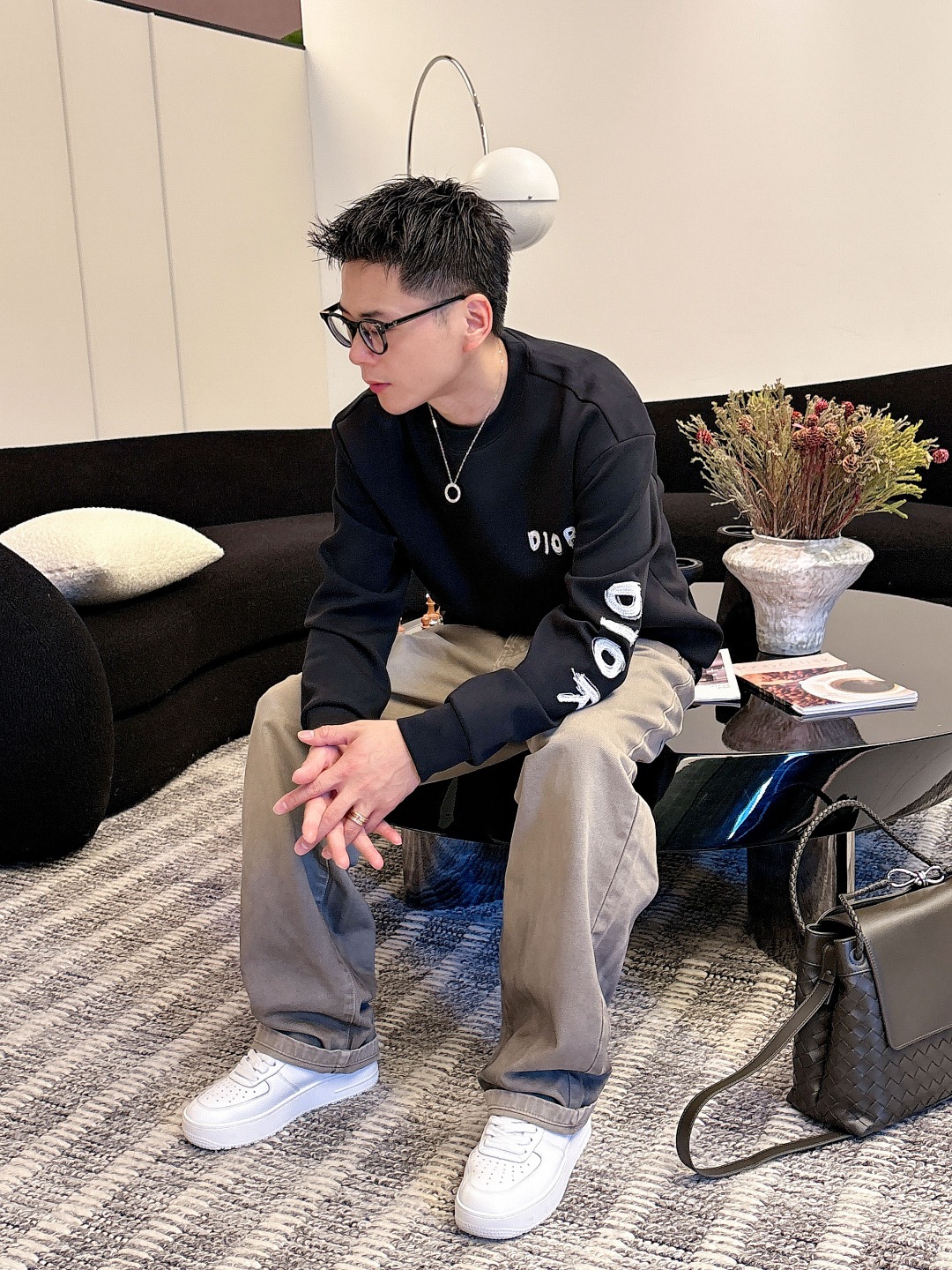 Dior 迪奥# 2025秋冬新款 八明治空气层套头圆领卫衣男女同款时尚休闲套头卫衣衫！贸易公司渠道稀出