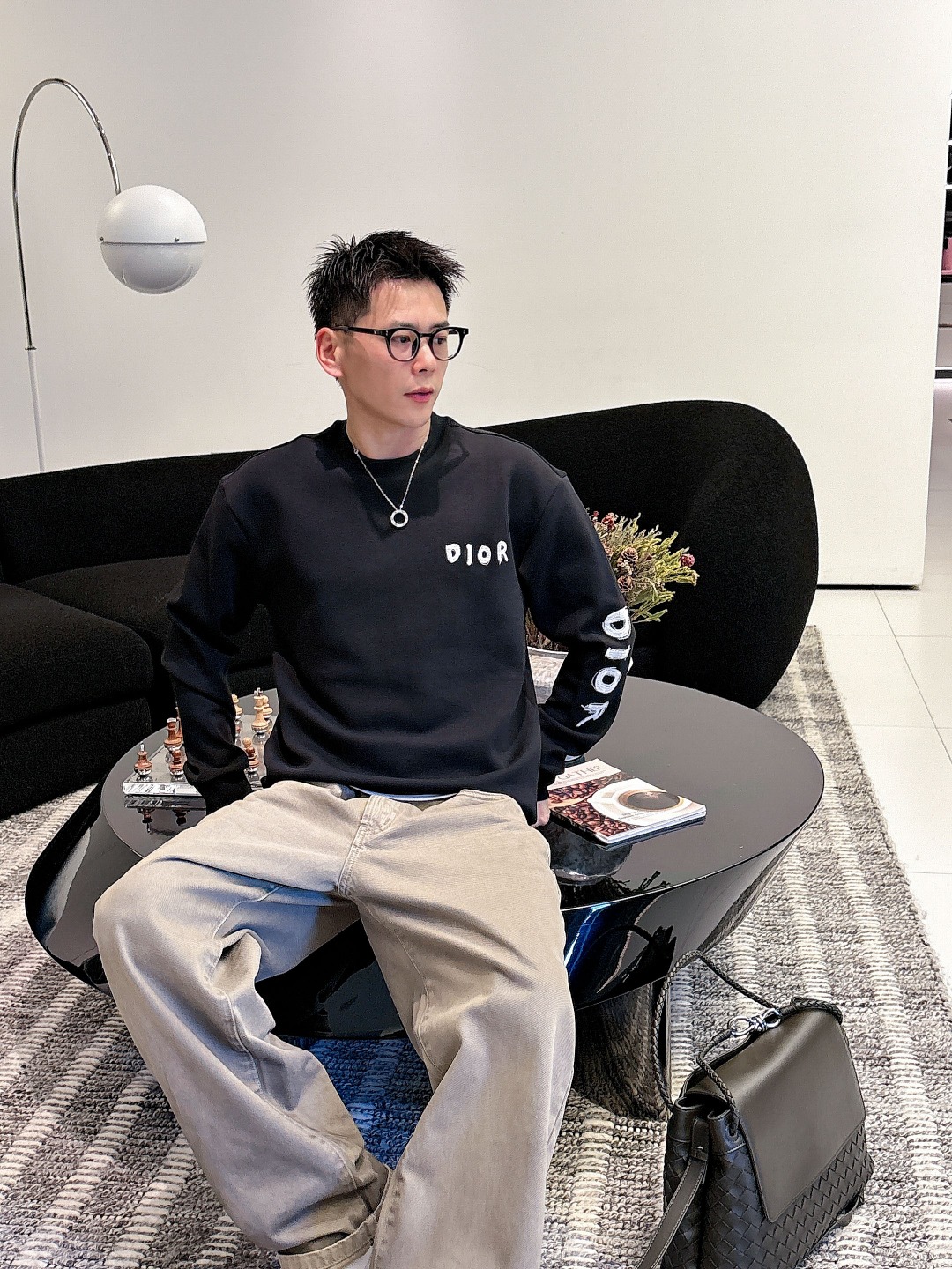 Dior 迪奥# 2025秋冬新款 八明治空气层套头圆领卫衣男女同款时尚休闲套头卫衣衫！贸易公司渠道稀出