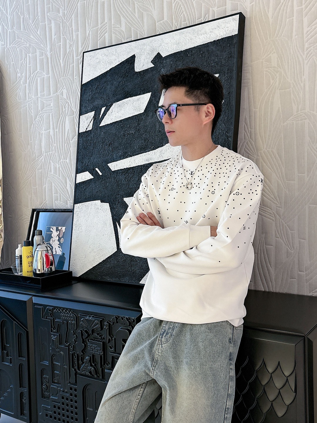 LV【新品】贸易渠道代工品 秋冬新品 🆕男士圆领太空棉卫衣 风十足缔造最为出色的奢感运动休闲体系,最为舒