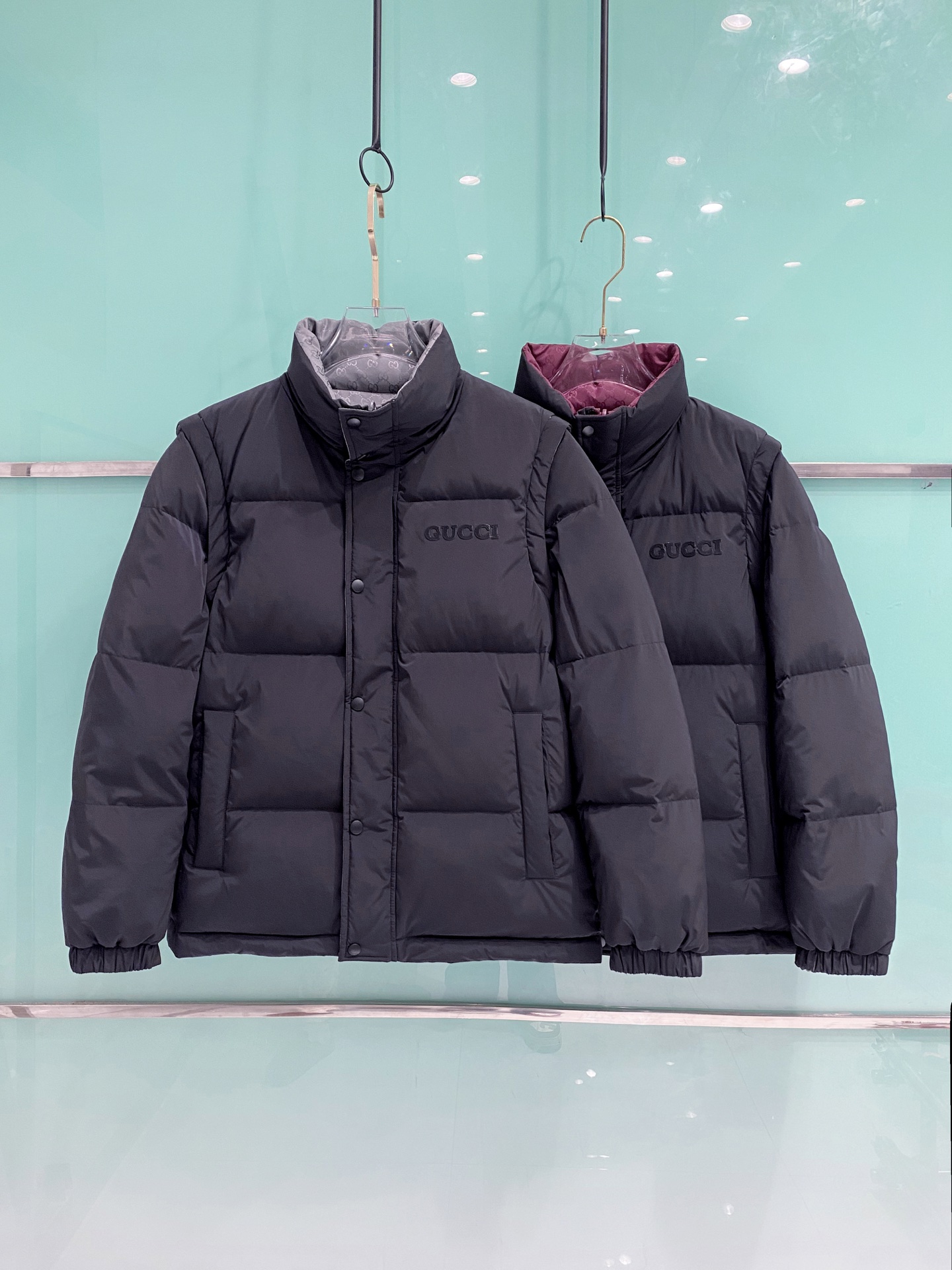 爆款羽绒服 双面穿袖子可拆卸 Gucci 古奇 2025新款羽绒服秀场新品，袖子可拆卸，一衣四穿。品相非