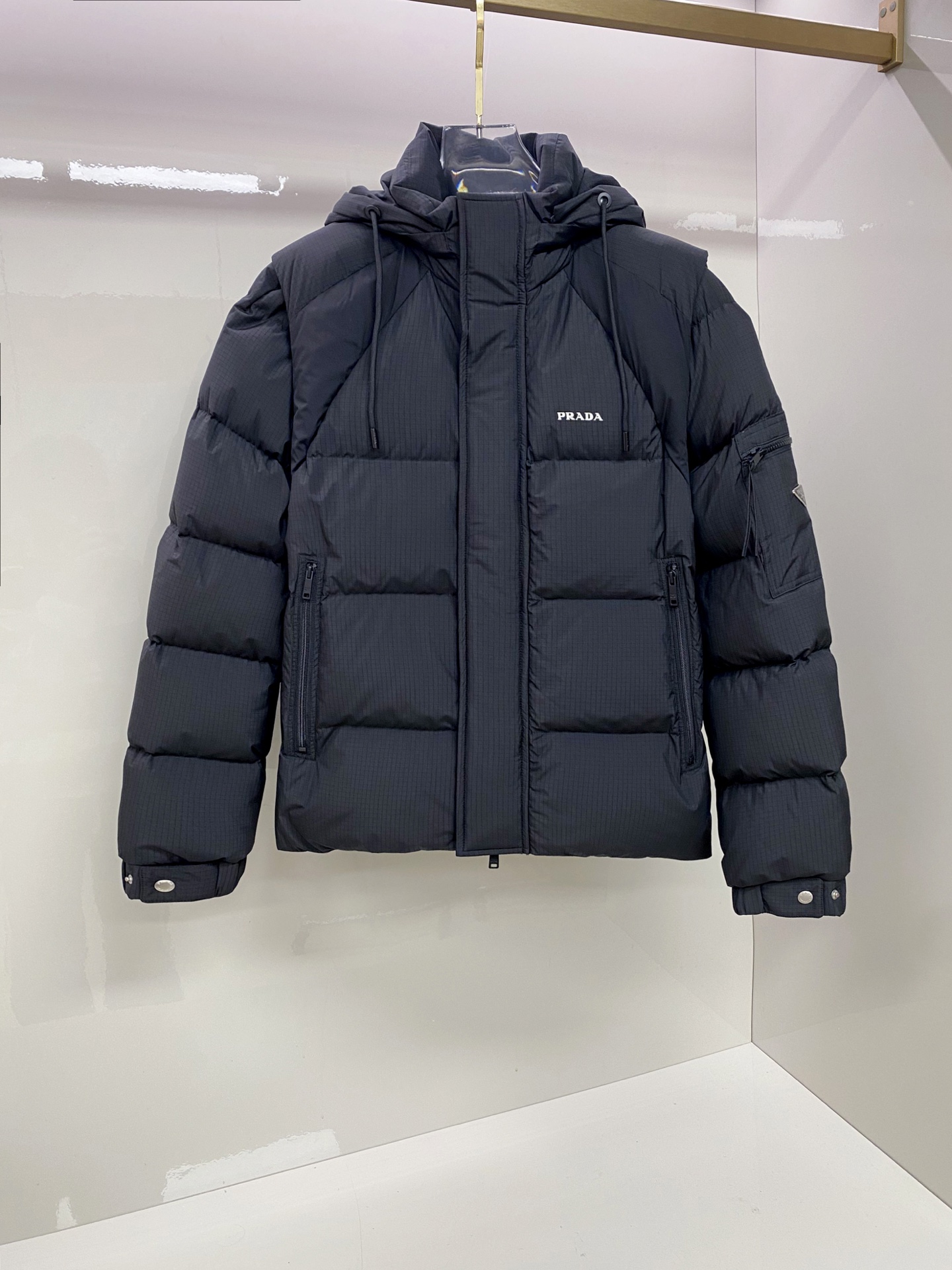 普拉达 羽绒服🆕*2025秋冬羽绒新品｜PRA可拆卸衣袖，一衣两穿，重塑冬日型格精选9010高品质大朵白