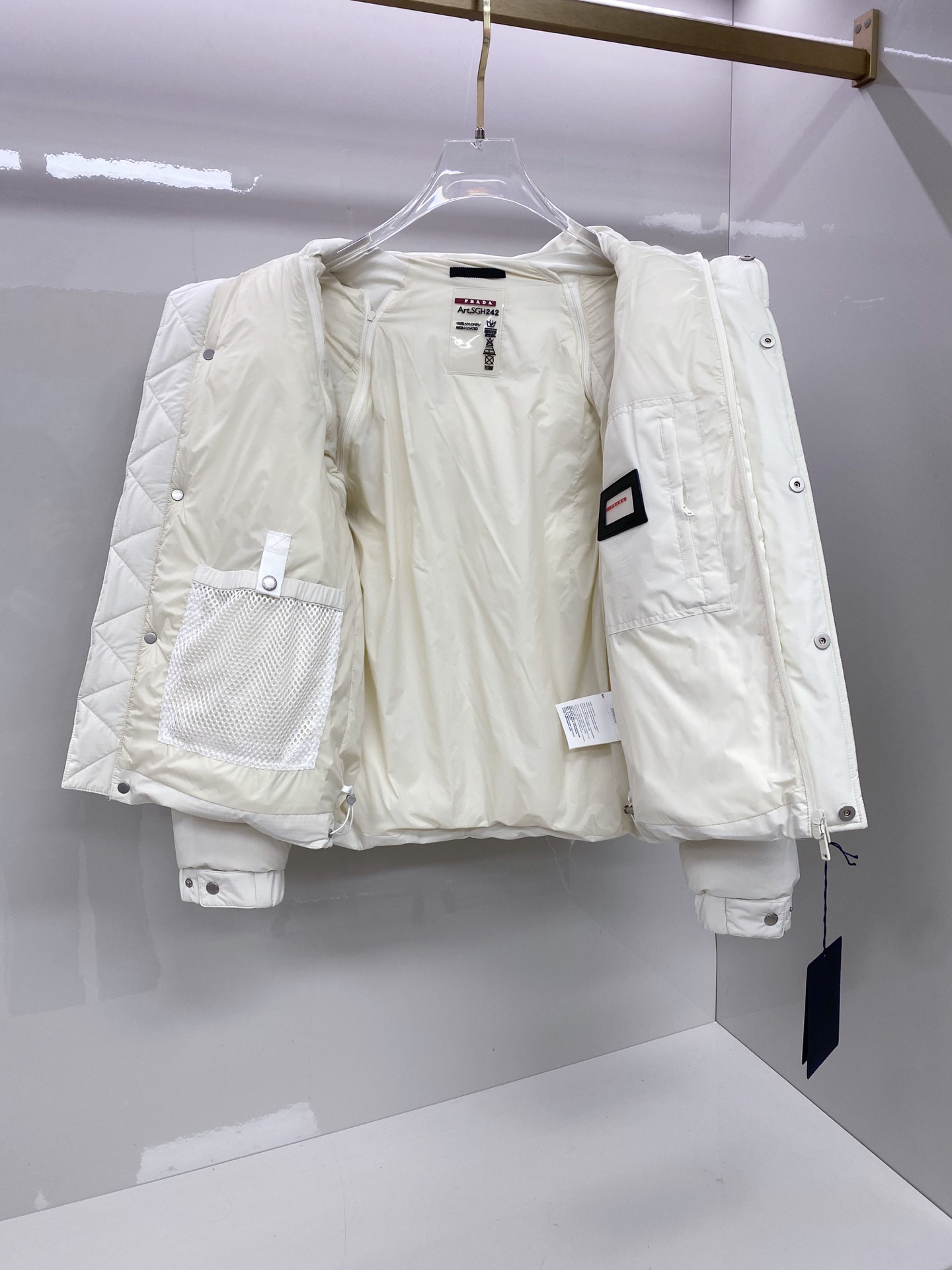 普拉达 羽绒服🆕*2025秋冬羽绒新品｜PRA可拆卸衣袖，一衣两穿，重塑冬日型格精选9010高品质大朵白