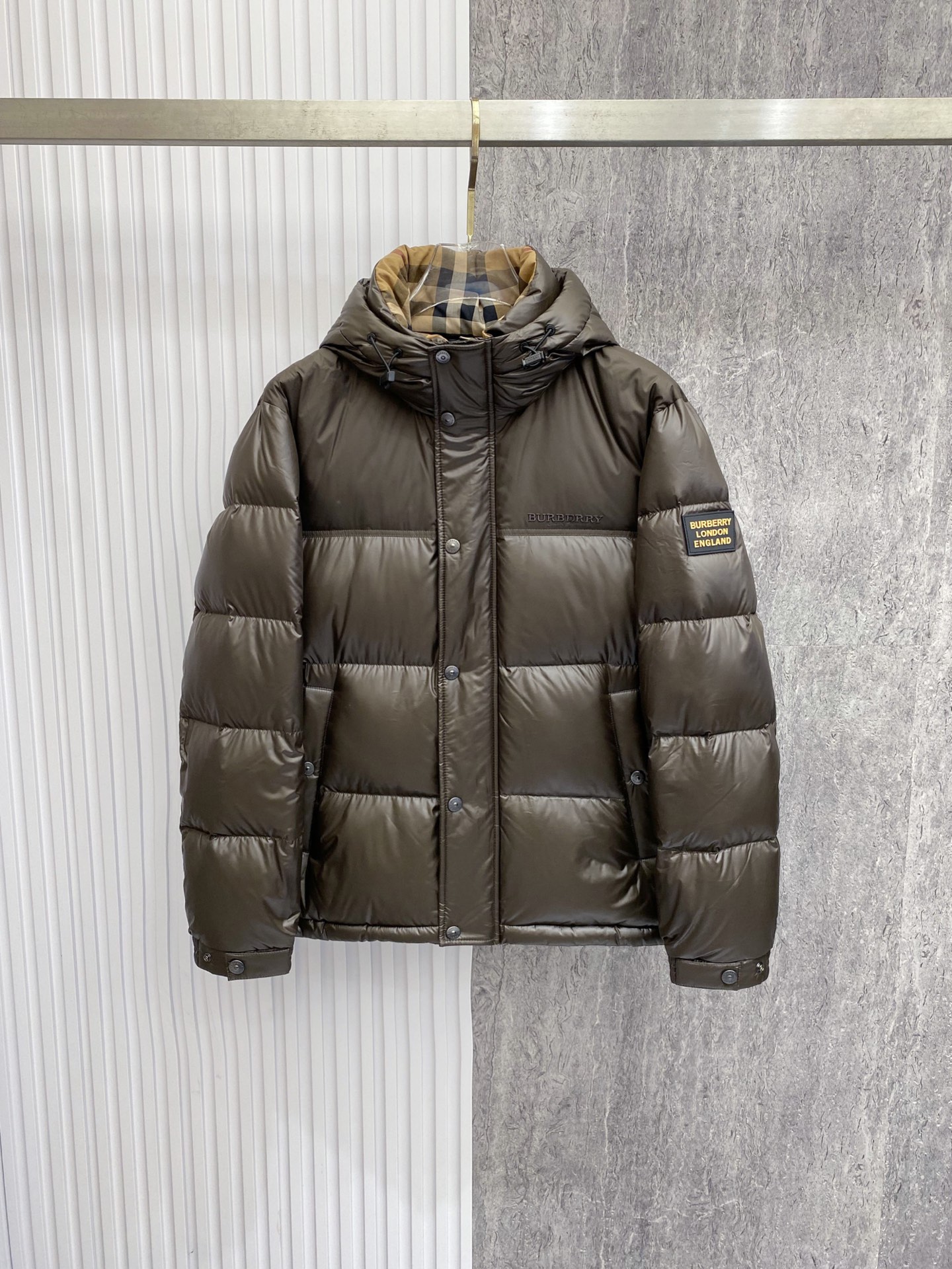 Burberry Brown Hooded Puffer Jacket