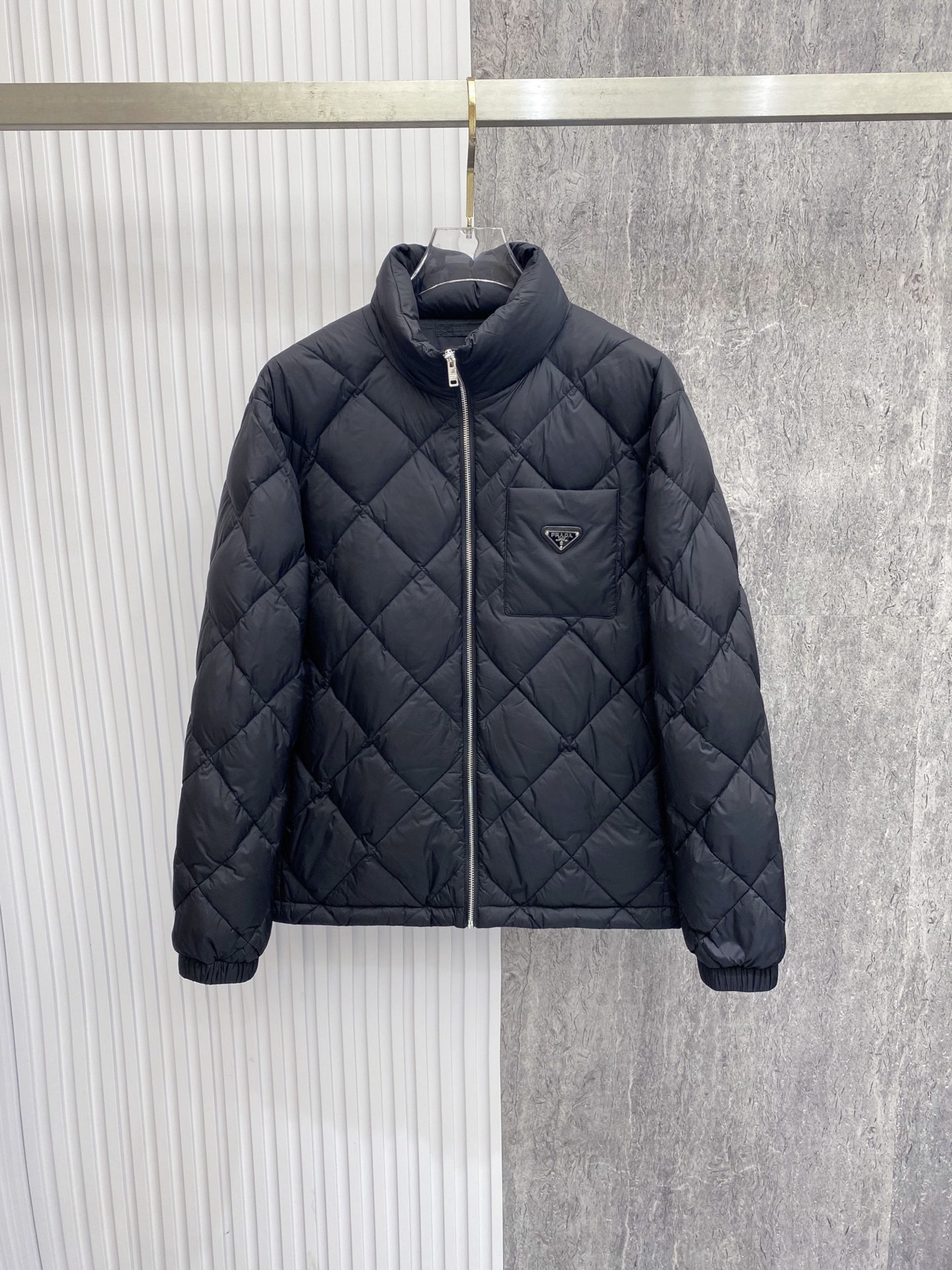 Prada Black Quilted Zip Jacket