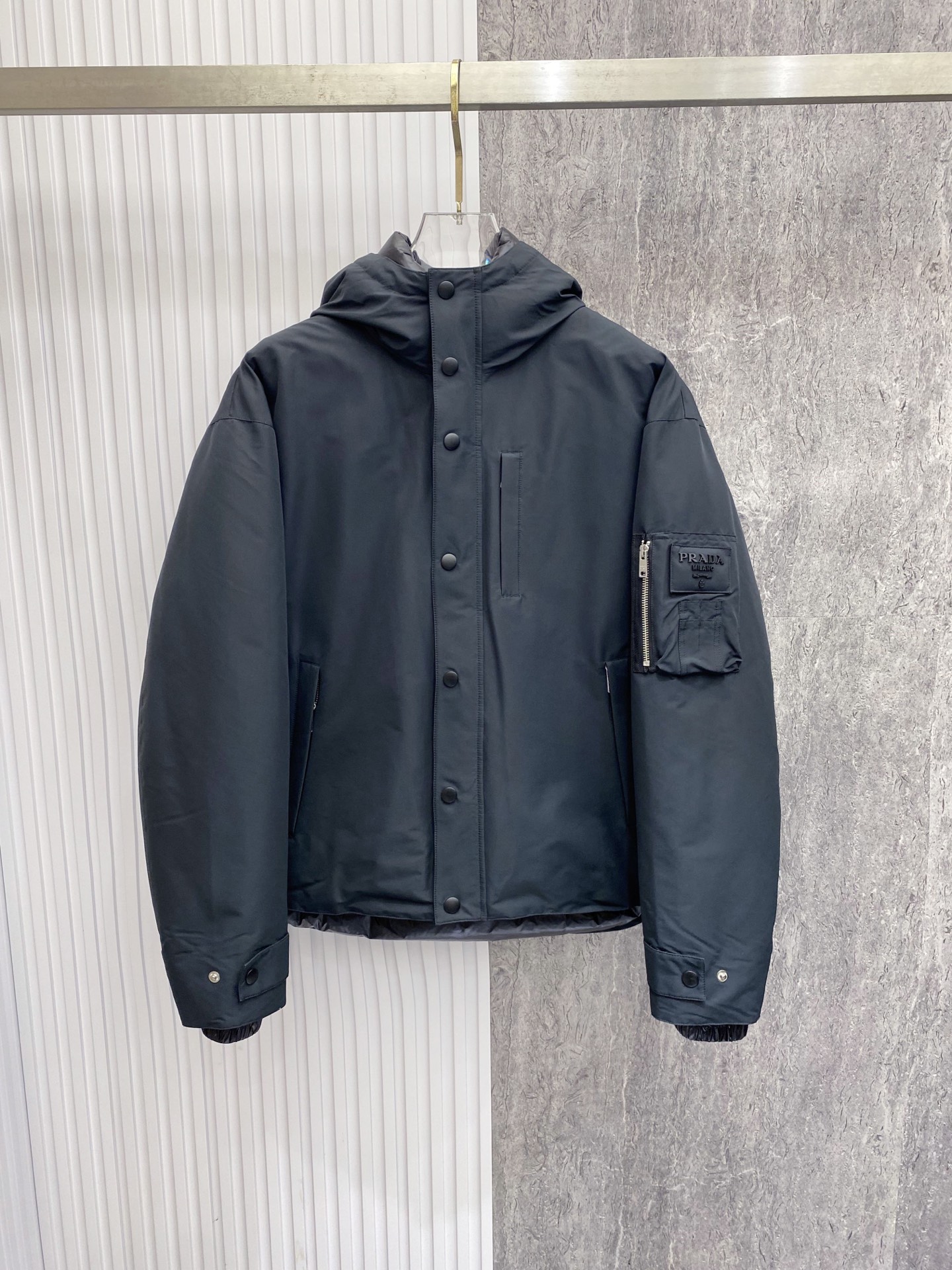 Prada Charcoal Hooded Jacket