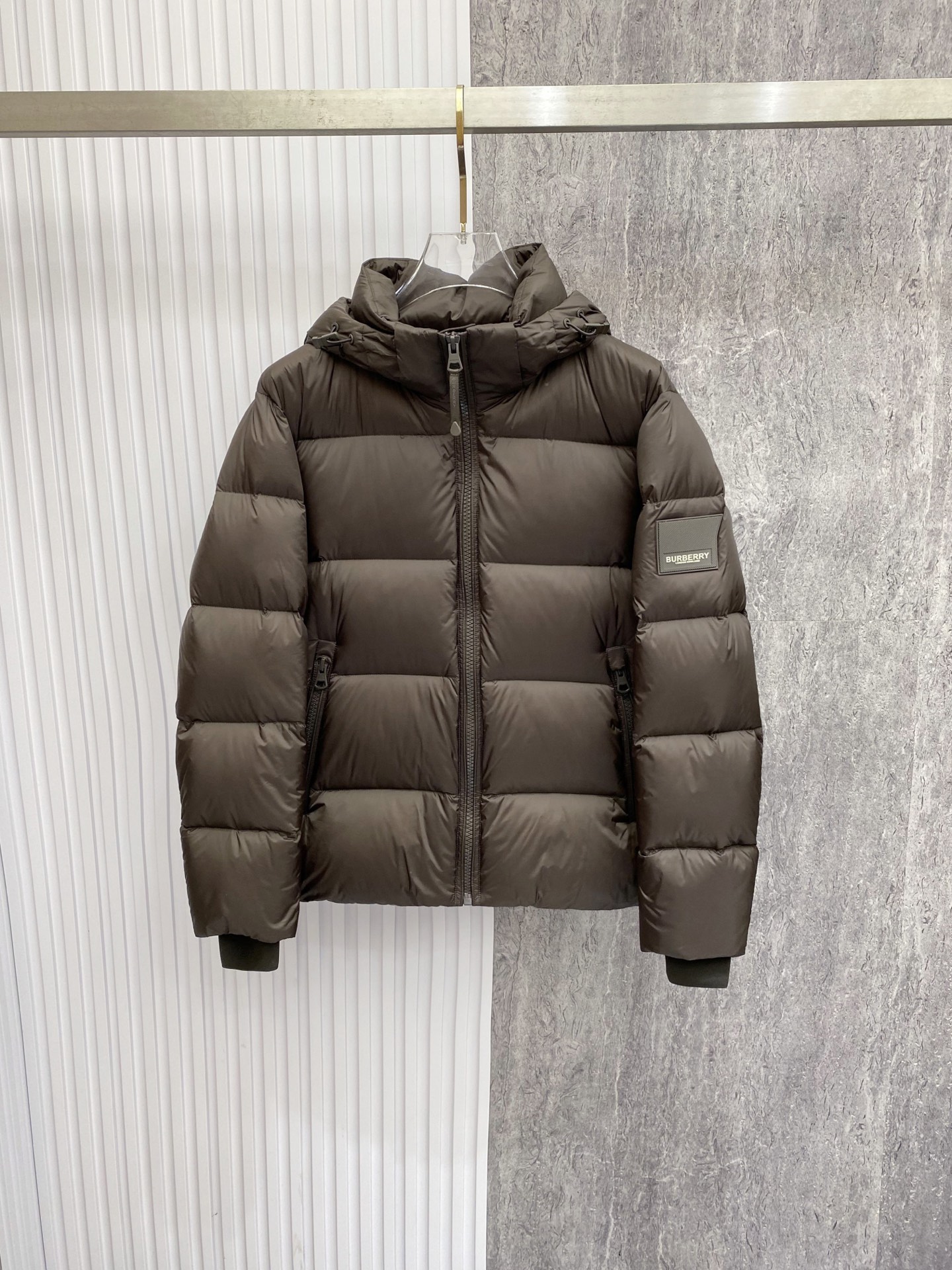 Burberry Brown Hooded Puffer Jacket