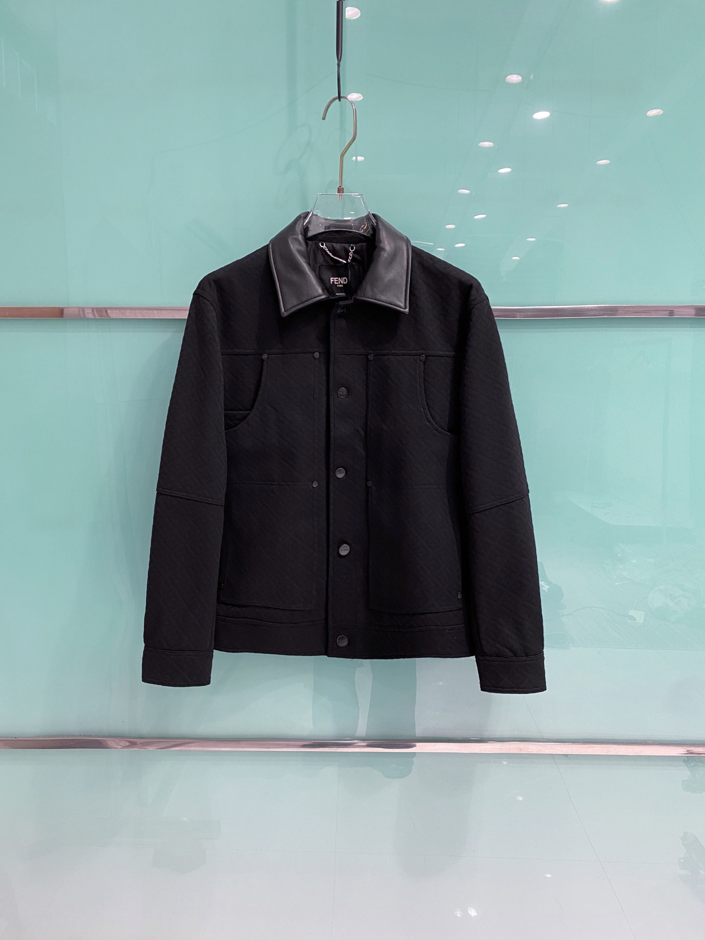 Fendi Black Pocket Button Jacket