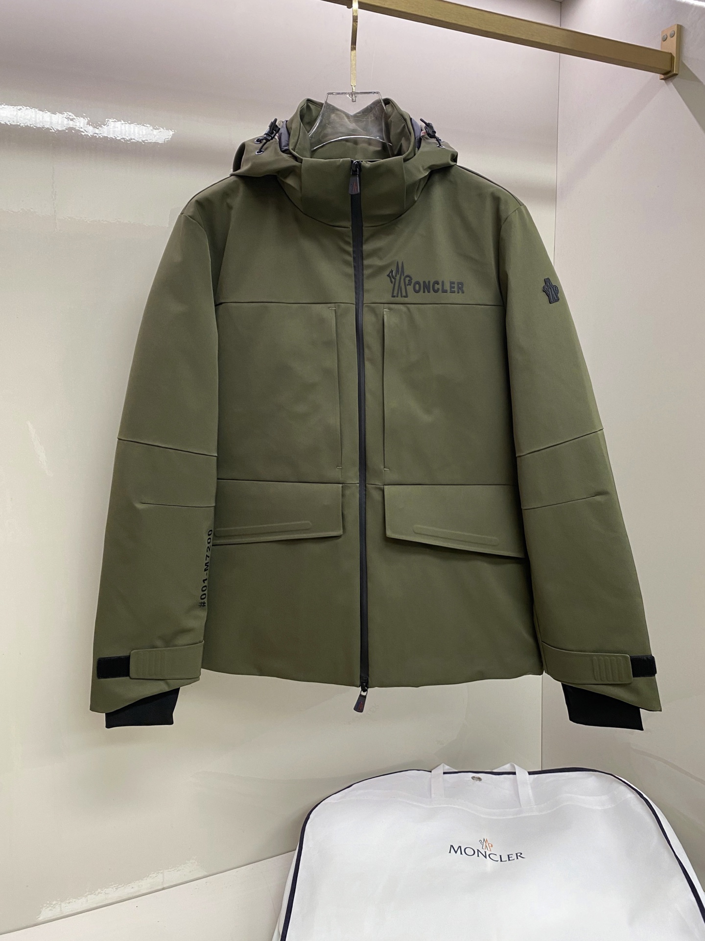 Moncler Olive Hooded Pocket Jacket