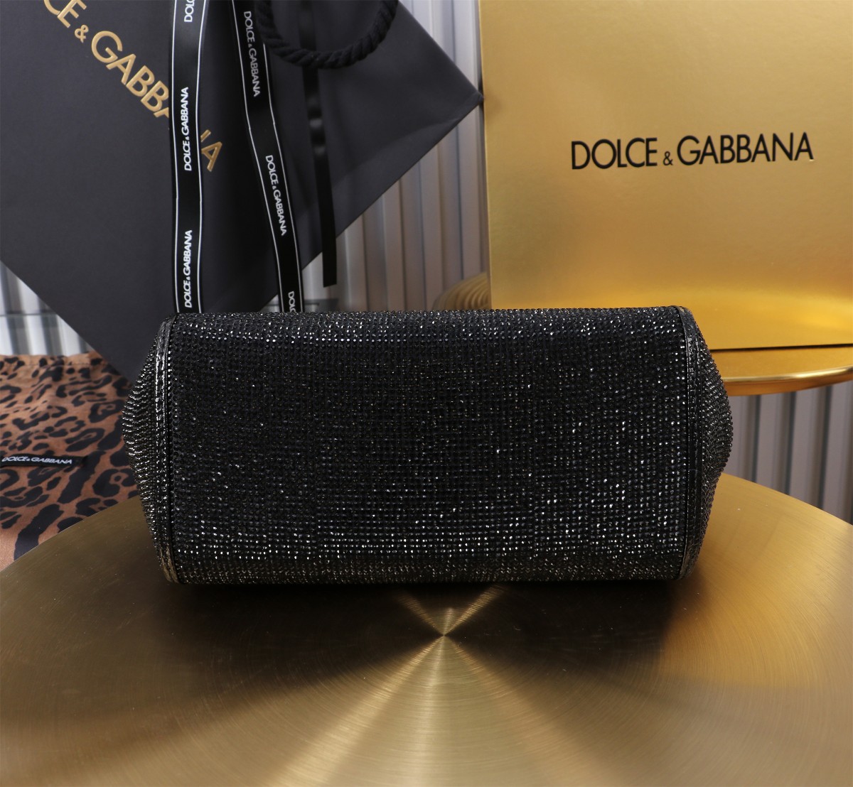 Dolce & Gabbana Sicily Small Handbag, Full Diamond, Black, 20 x 16 x 8 cm 5 a1726488181071 4103