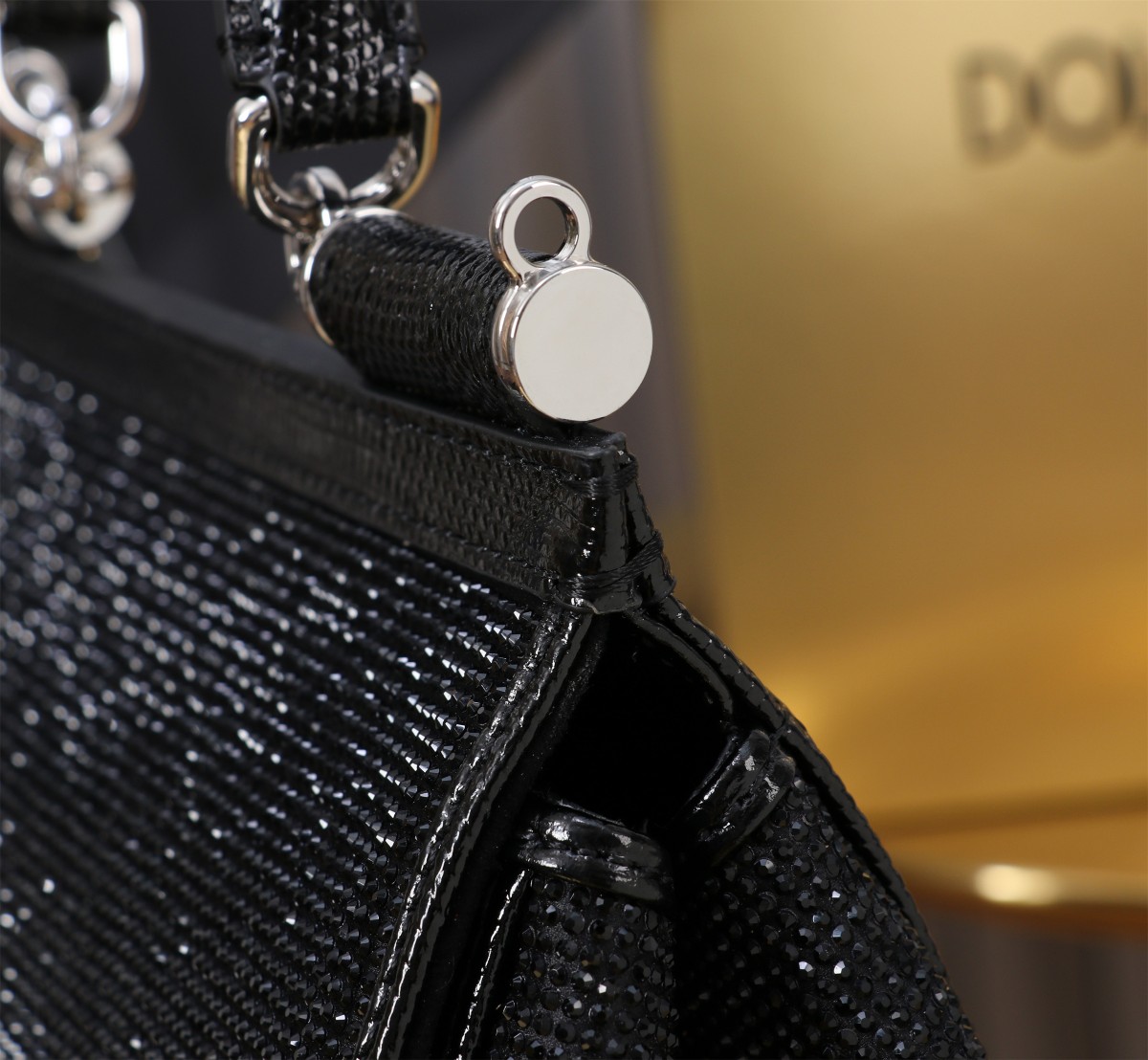 Dolce & Gabbana Sicily Small Handbag, Full Diamond, Black, 20 x 16 x 8 cm 9 a1726488182284 1658