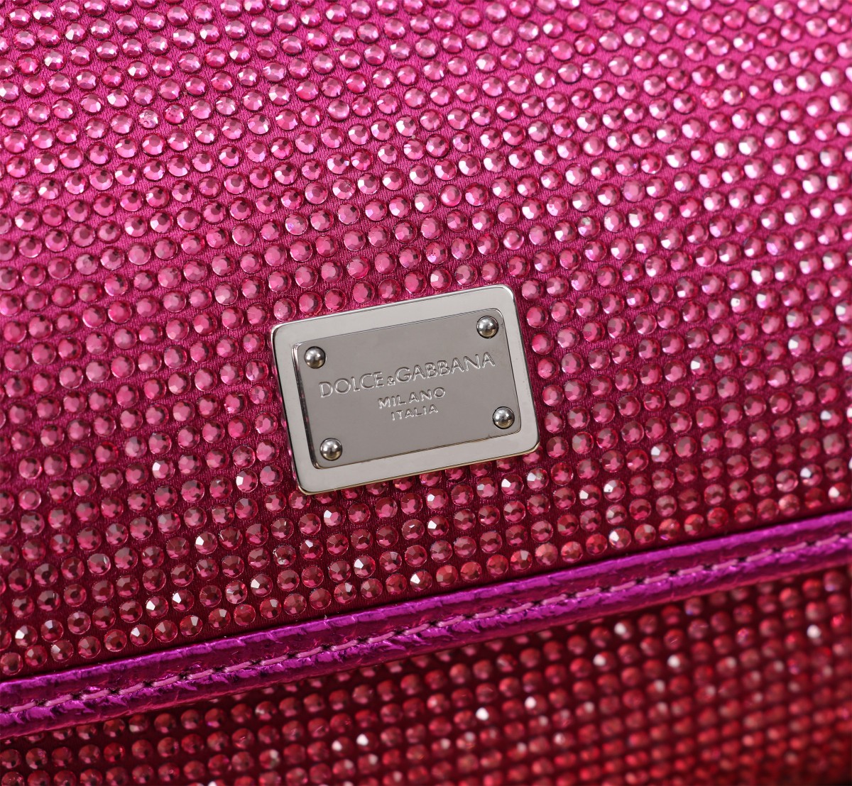 Dolce & Gabbana Sicily Mini Bag Full Diamond Lizard Skin Pink 6 a1726488634307 2283