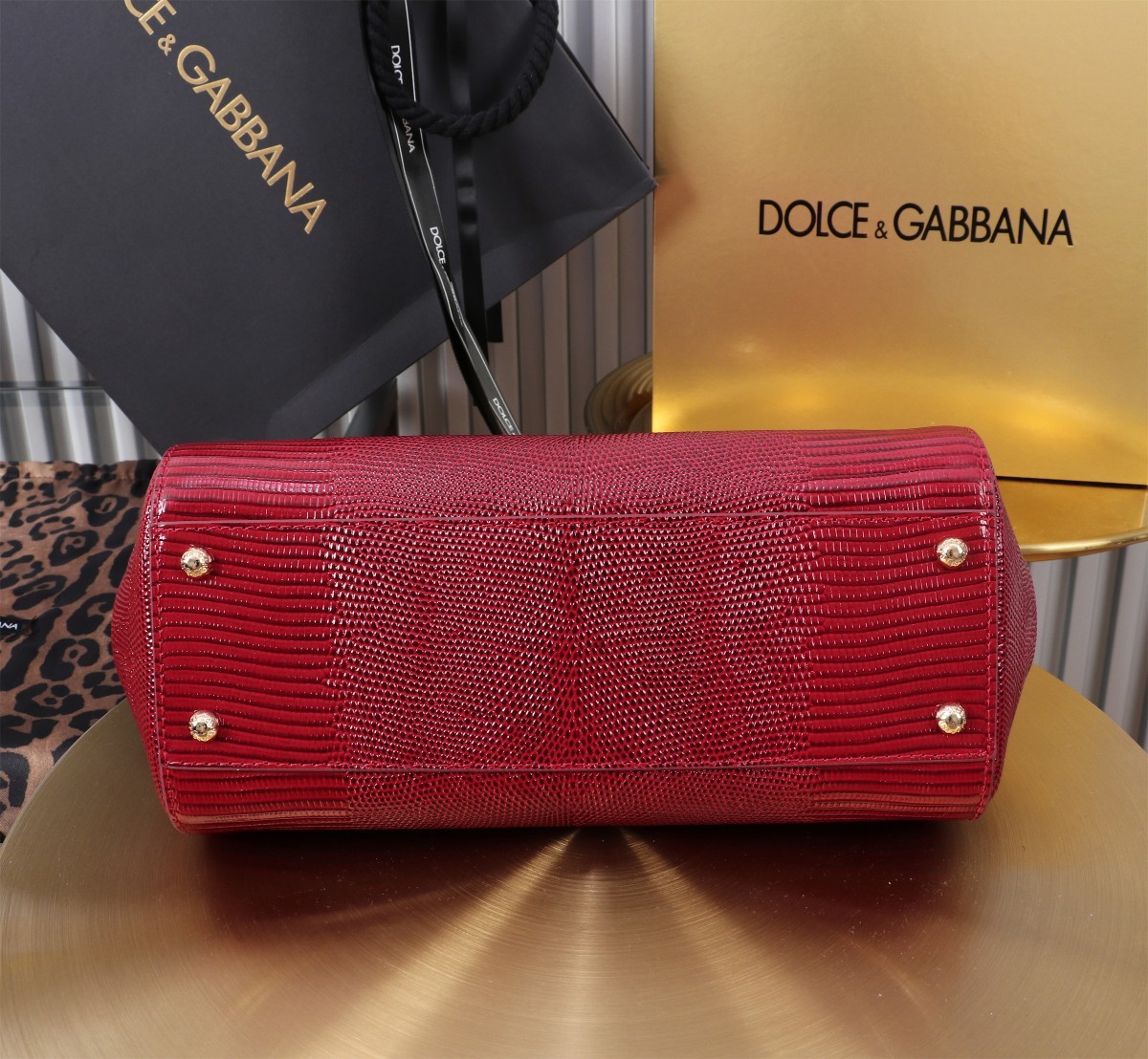 🦎🦎新款钻扣🔥🔥Dolce & Gabban杜嘉班纳 💋(🔍BB6113# 蜥蜴纹钻扣 Sicily 1
