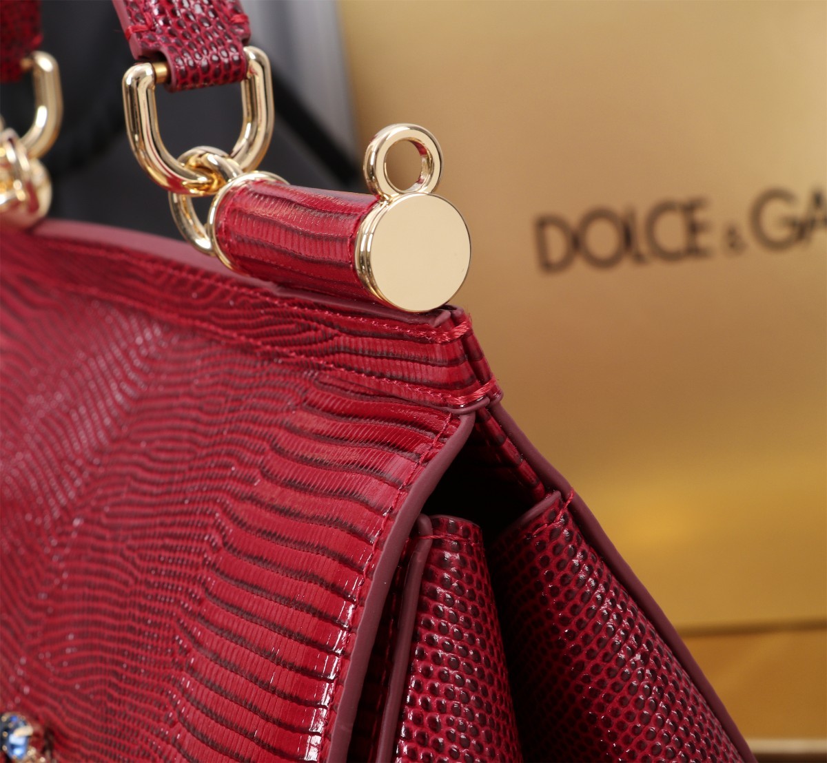 🦎🦎新款钻扣🔥🔥Dolce & Gabban杜嘉班纳 💋(🔍BB6113# 蜥蜴纹钻扣 Sicily 1