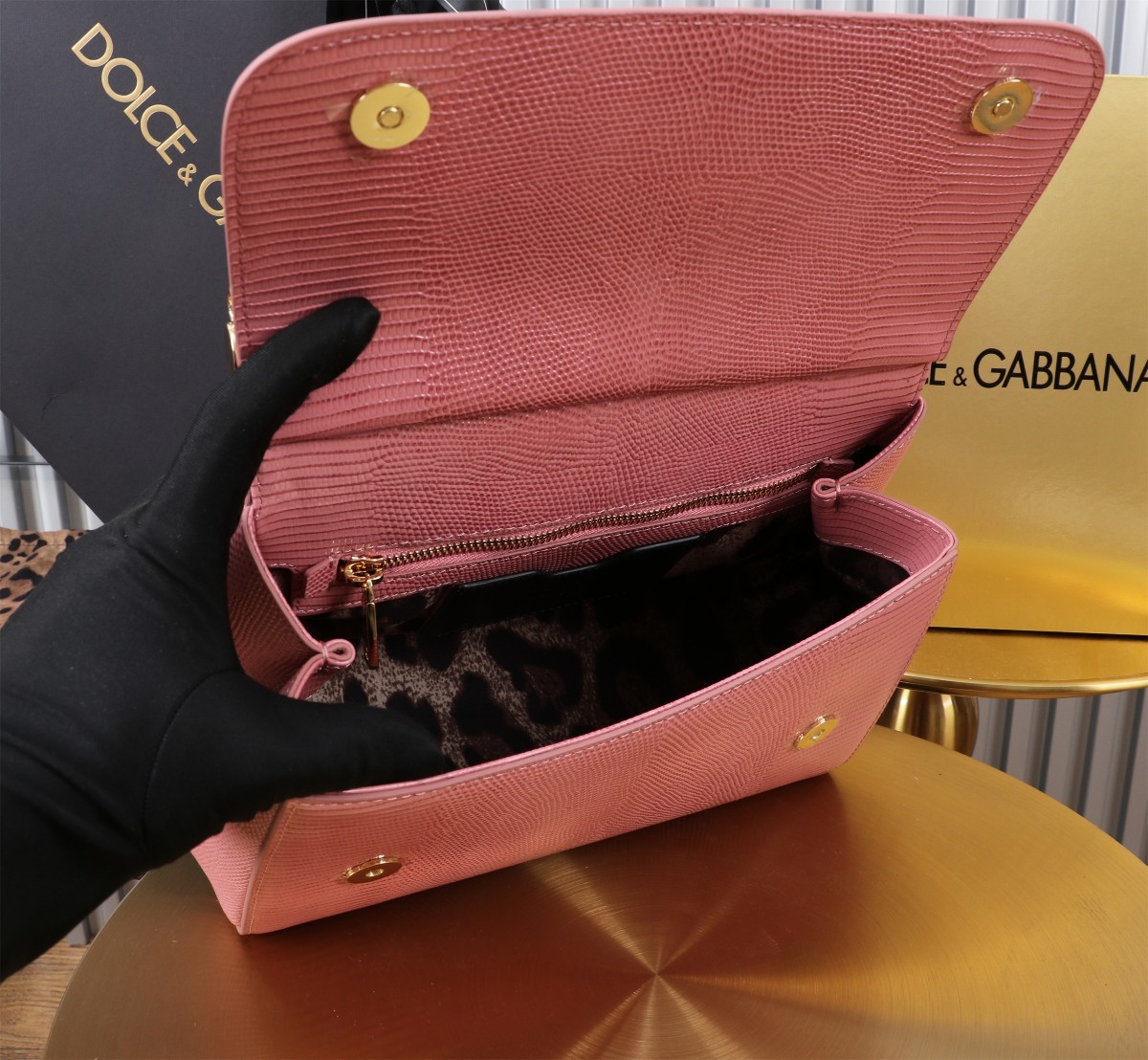 🦎🦎新款钻扣🔥🔥Dolce & Gabban杜嘉班纳 💋(🔍BB6113# 蜥蜴纹钻扣 Sicily 1