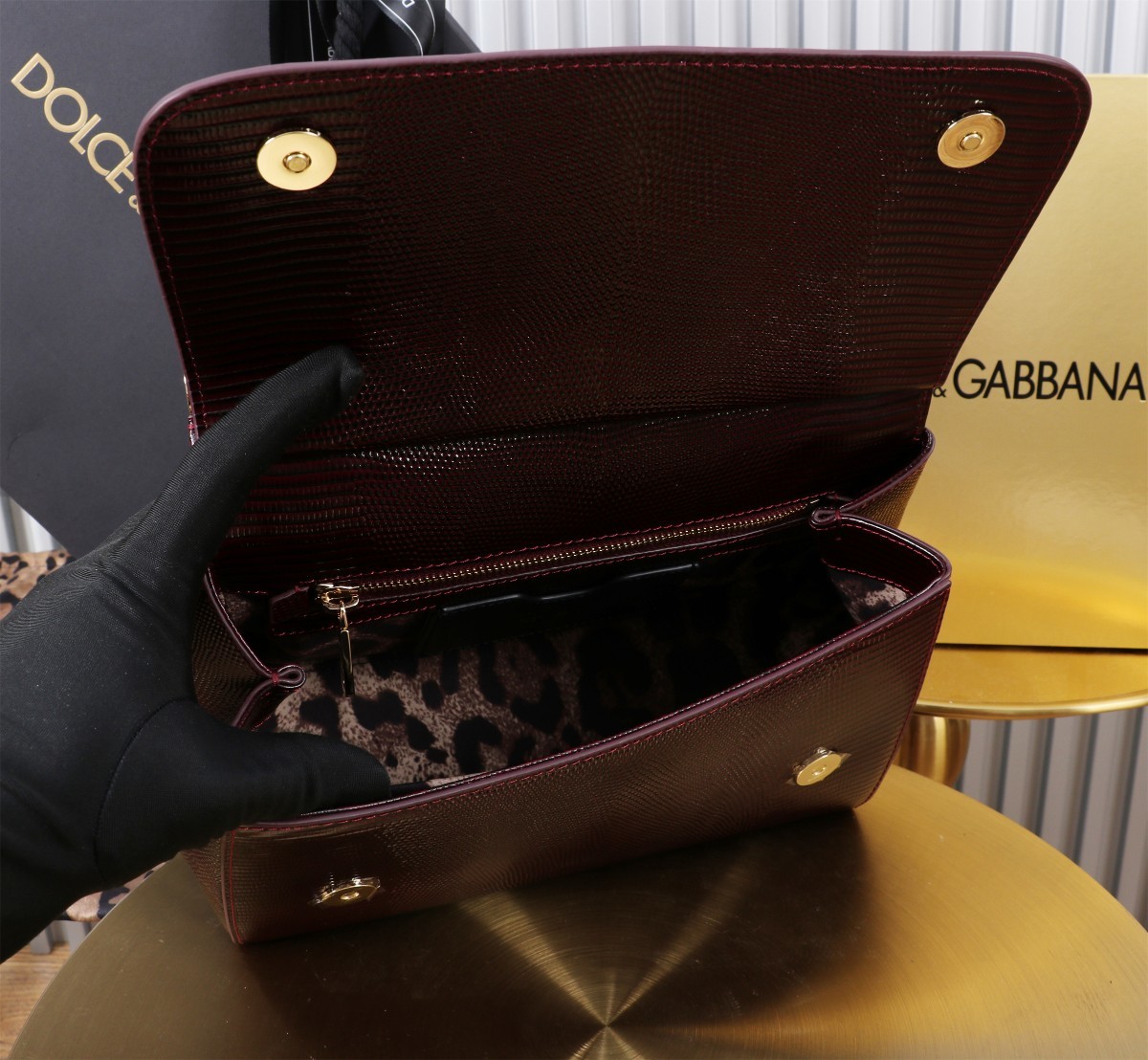 🦎🦎新款钻扣🔥🔥Dolce & Gabban杜嘉班纳 💋(🔍BB6113# 蜥蜴纹钻扣 Sicily 1