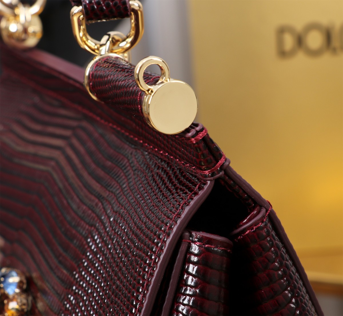 🦎新款钻扣💎Dolce & Gabban杜嘉班纳 💋(🔍BB6112# 蜥蜴纹 Sicily 100%正