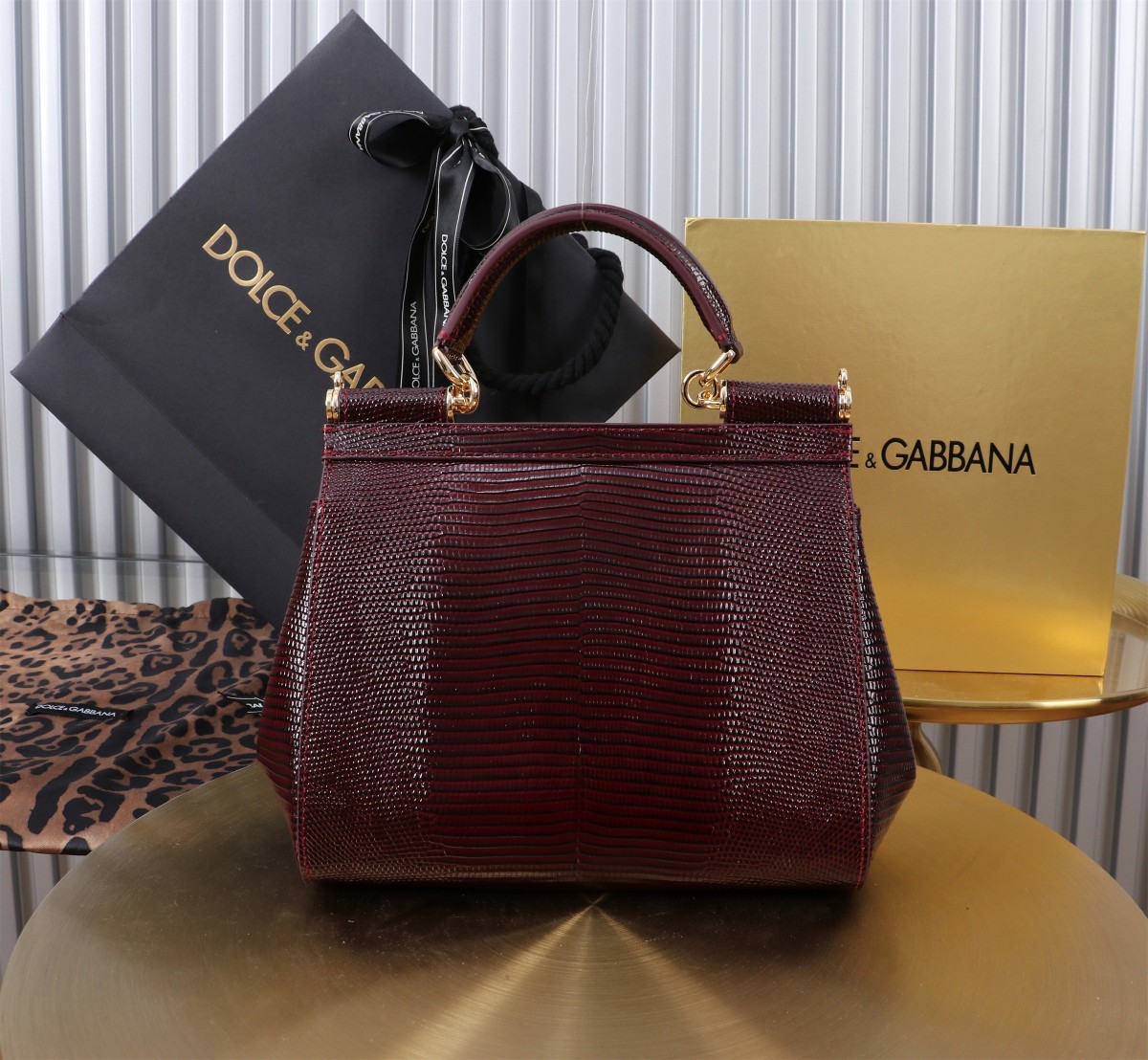🦎新款钻扣💎Dolce & Gabban杜嘉班纳 💋(🔍BB6112# 蜥蜴纹 Sicily 100%正