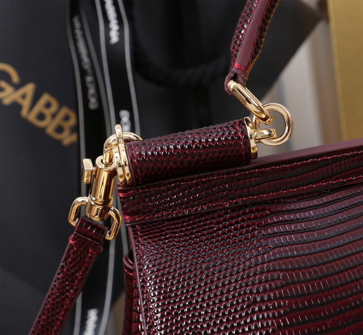 🦎新款钻扣💎Dolce & Gabban杜嘉班纳 💋(🔍BB6112# 蜥蜴纹 Sicily 100%正