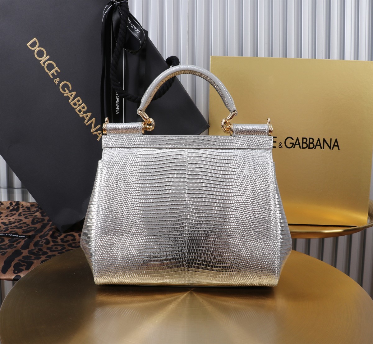 🦎新款钻扣💎Dolce & Gabban杜嘉班纳 💋(🔍BB6112# 蜥蜴纹 Sicily 100%正