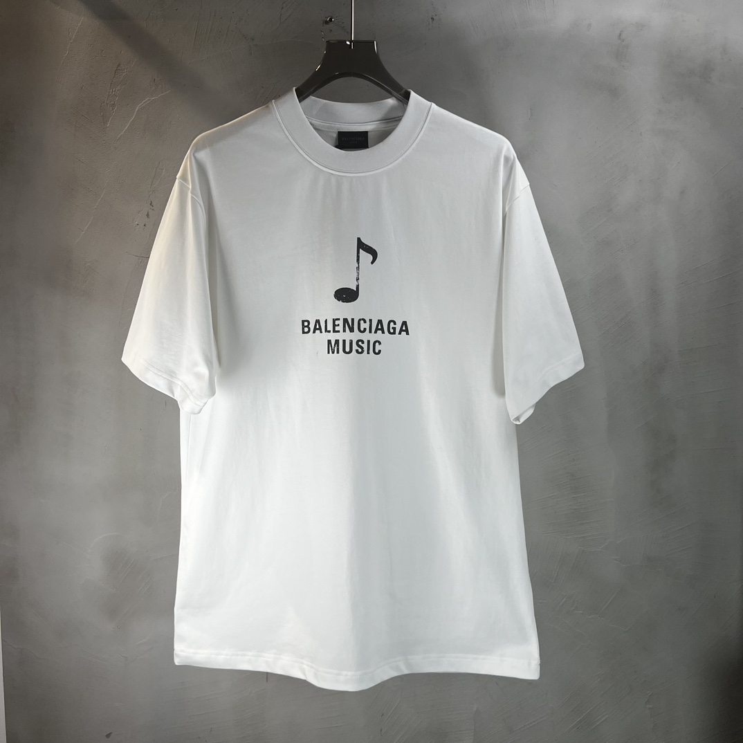 大货价 Balenciaga 音乐节2024纪念洗水tshirt颜色:巴黎灰。米白。材质:zldbd克双股全棉巴黎定染Size:Xs-m