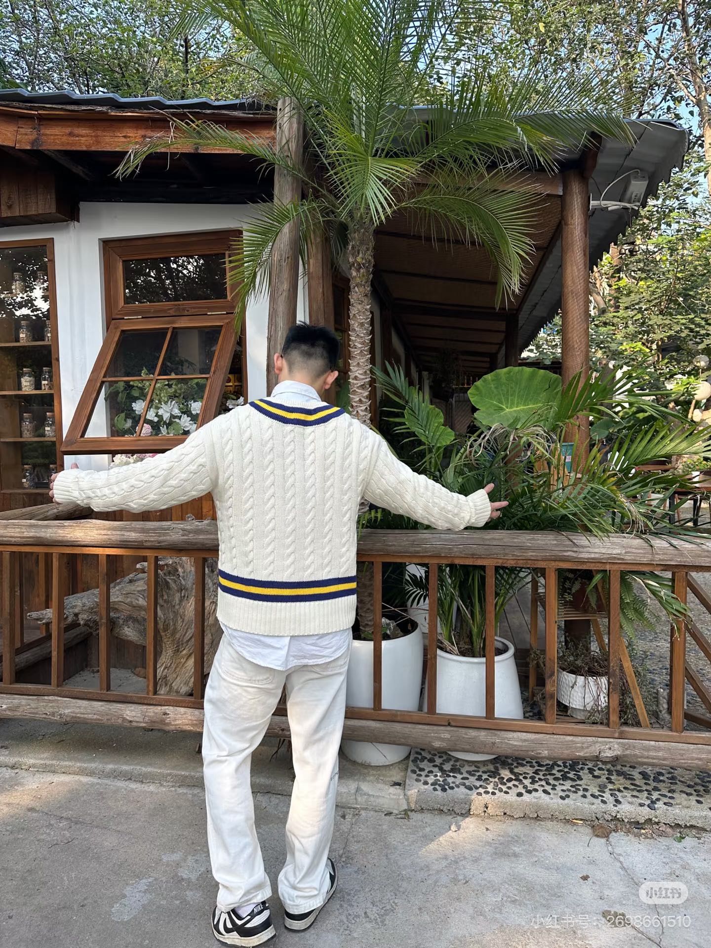 【上身图】Ral💰h Lauren 网球绞花编结毛衣