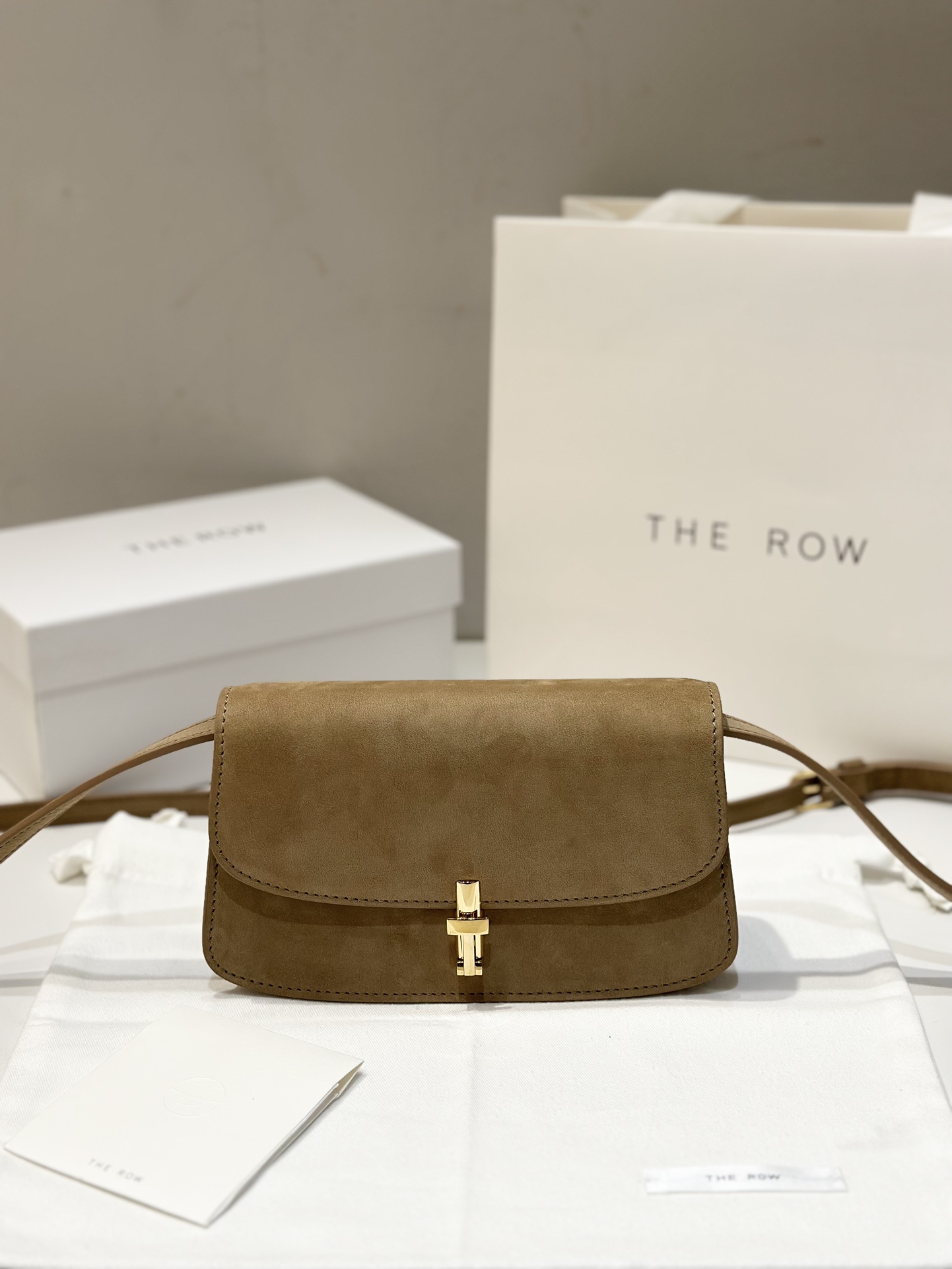 THE ROW Sofia 絨皮 小牛皮 肩帶 手包
