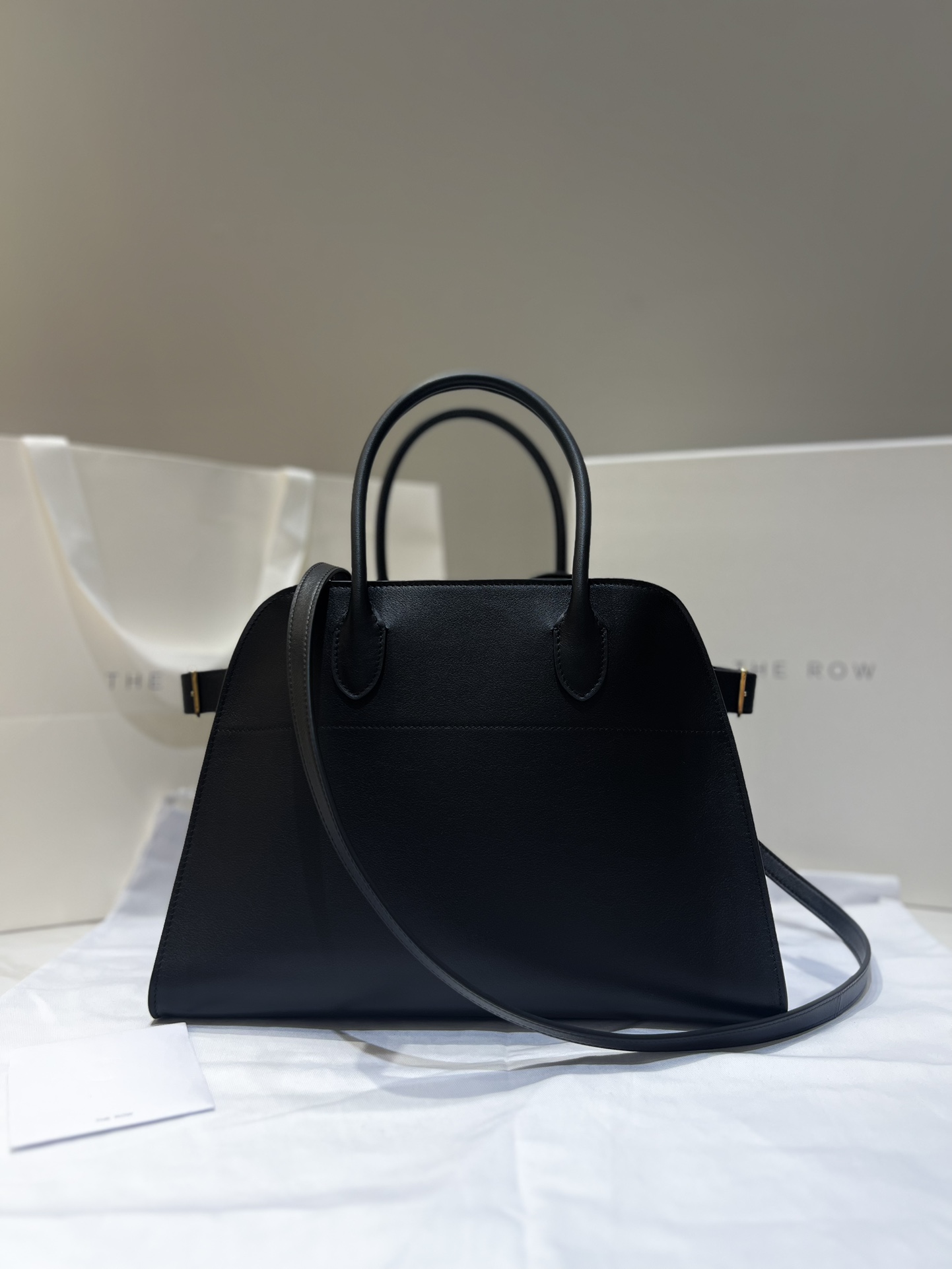 Calfskin Trapezoid Handbag Shoulder Crossbody Side Strap