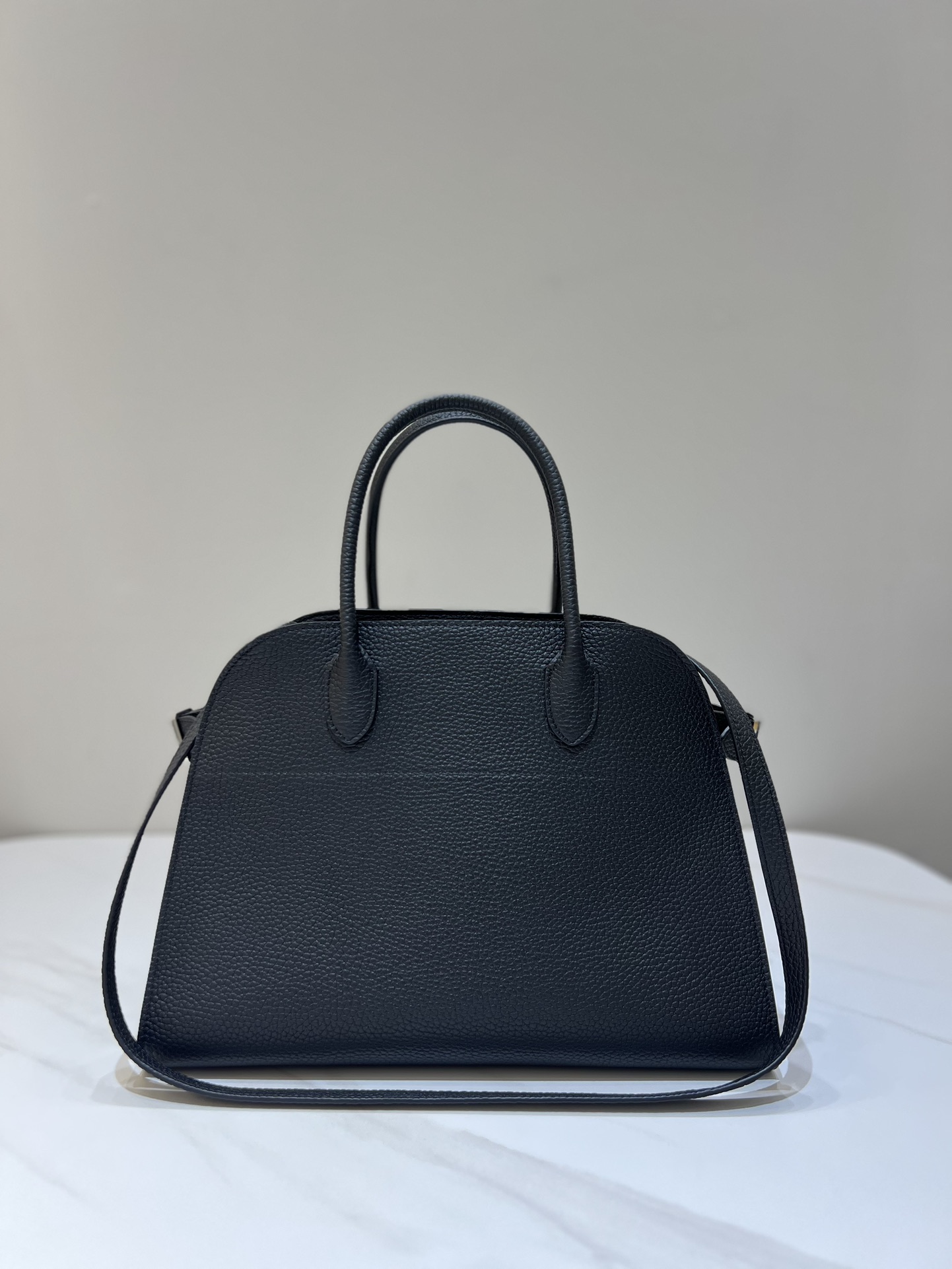 Litchi Grain Calfskin Trapezoid Handbag Shoulder Crossbody