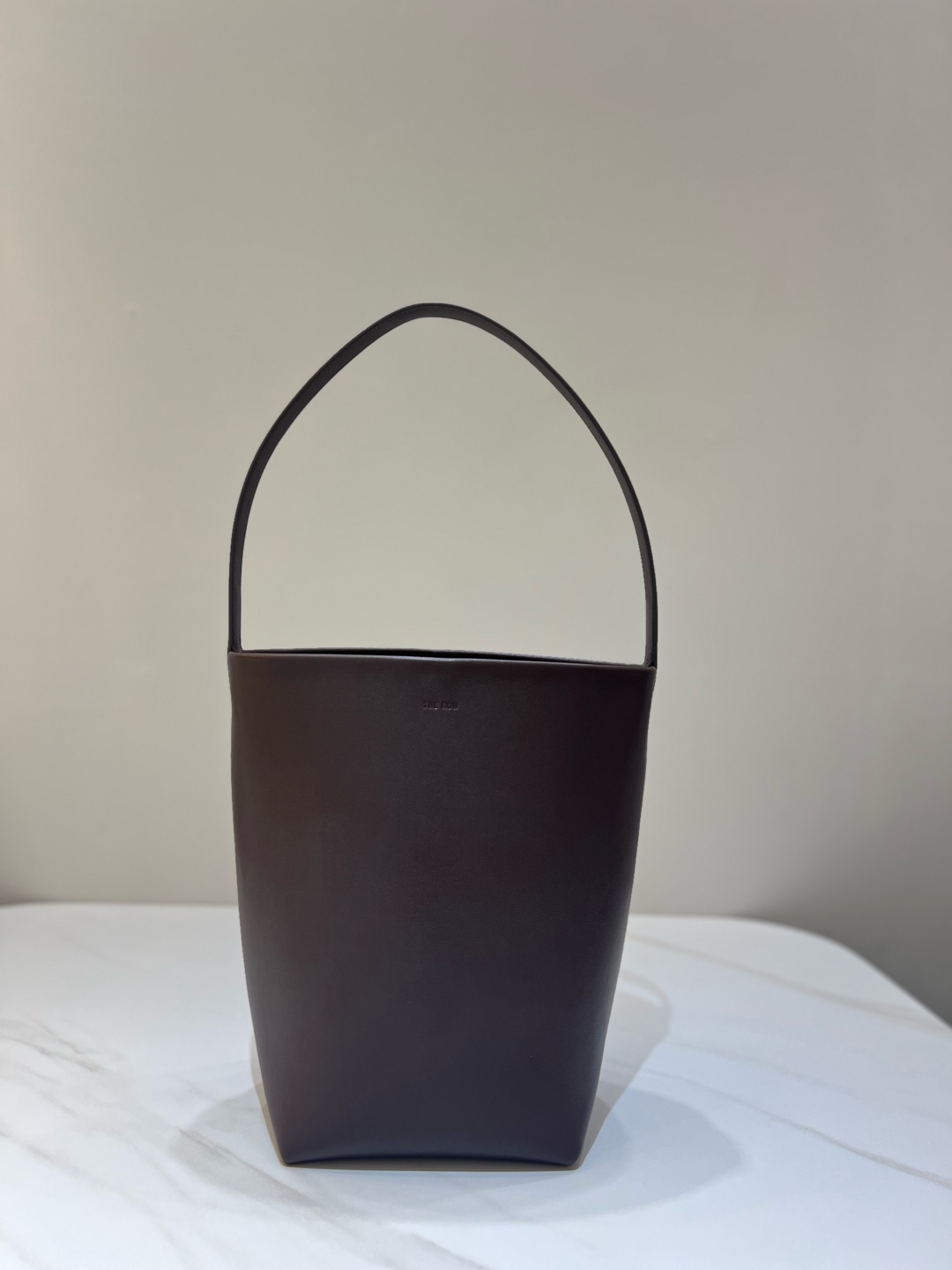 水桶包 马鞍皮 平纹 咖啡色 中号