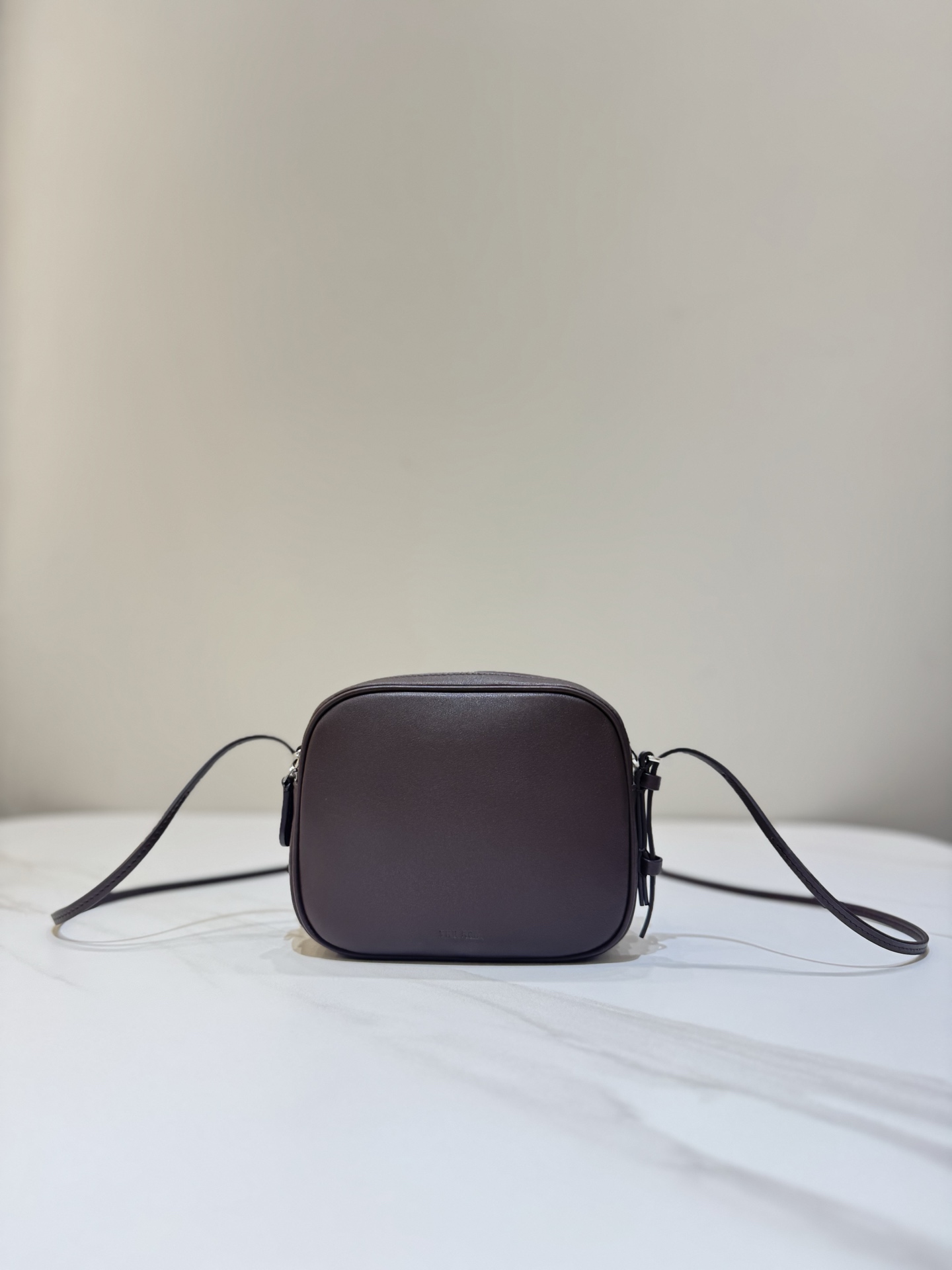 THE ROW Twin mini crossbody bag calfskin double-pocket design