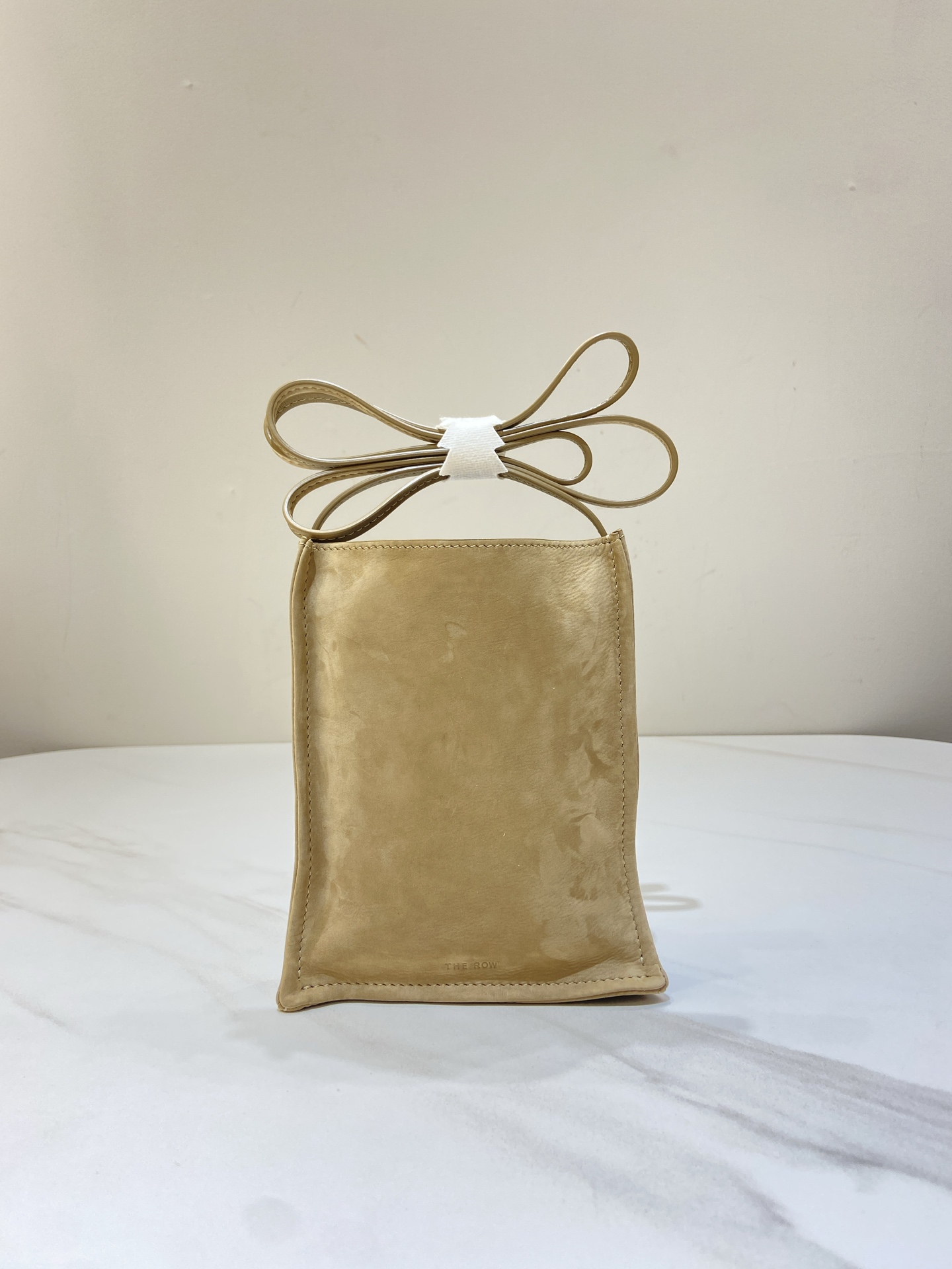 The Row Suede Crossbody Bag Phone Bag Light Beige