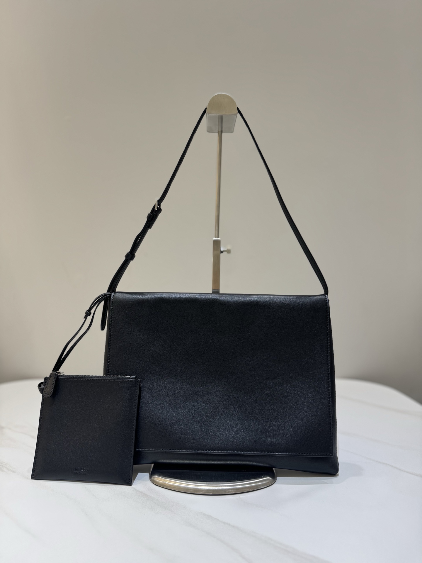 THE ROW  Flap Goatskin Shoulder Bag Coin Purse Charm