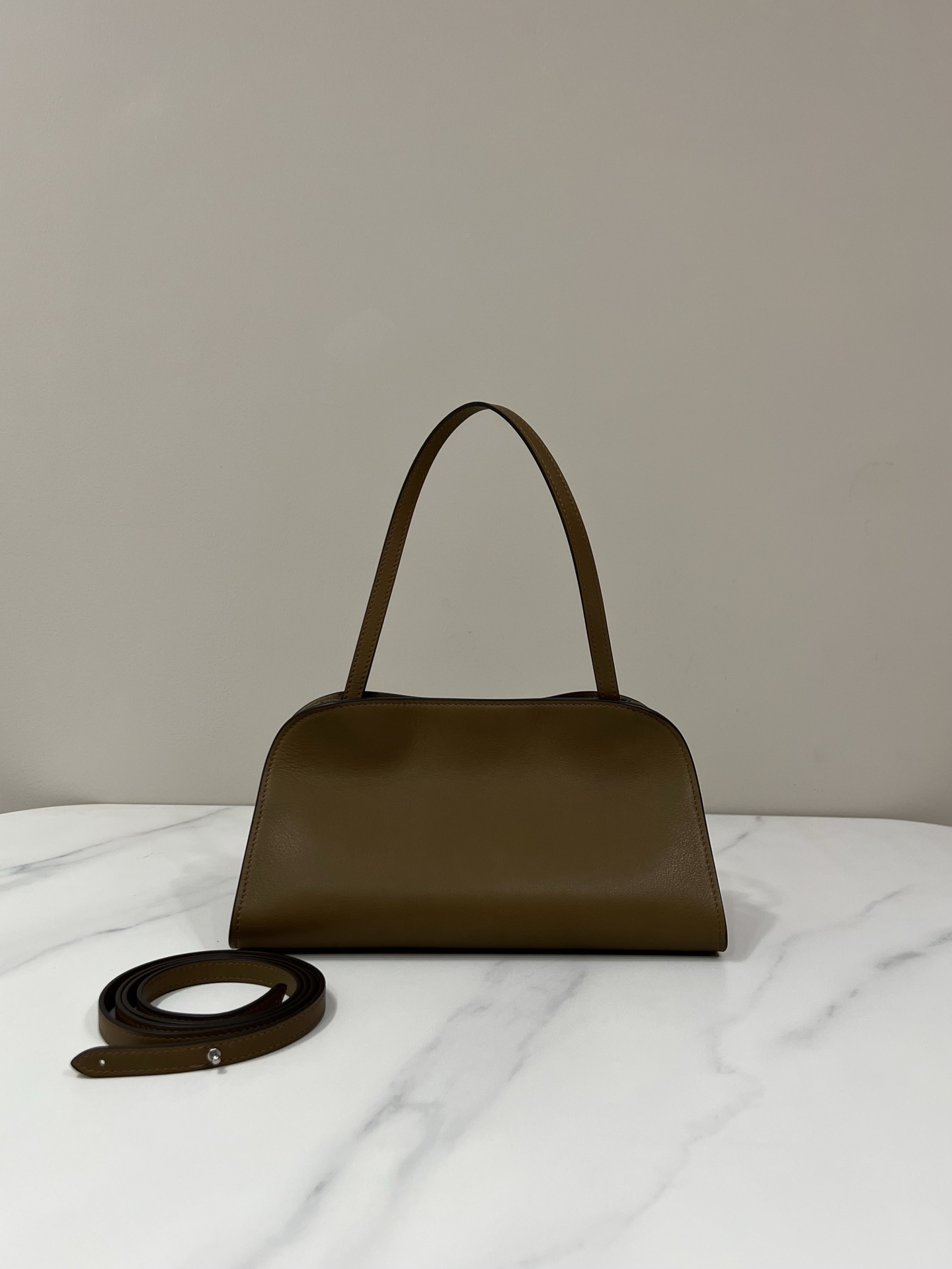 Peggy Moss Green Handbag Detachable Shoulder Strap Magnetic Closure