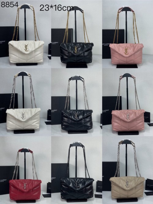 Yves Saint Laurent Puffer Small Crossbody Bag Lambskin Leather Multiple Colors 1 Yves Saint Laurent Puffer Small Crossbody Bag Lambskin Leather Multiple Colors