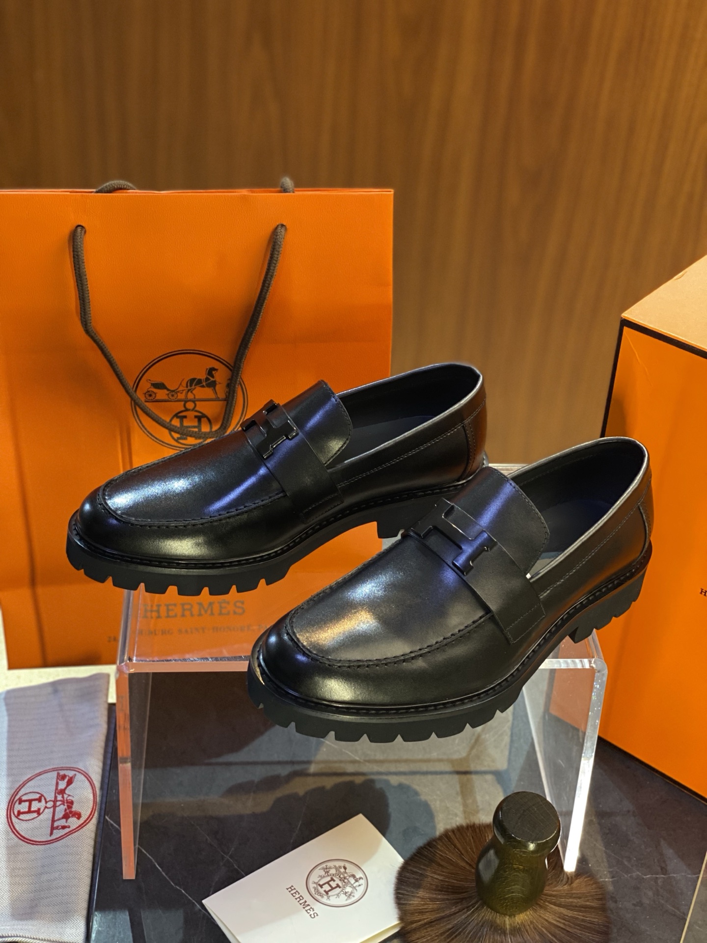 NO:274225,Hermes Gregoire loafers size39~46 (46 custom made) buffalo leather loafers, paired with rubber thick sole, classic 
