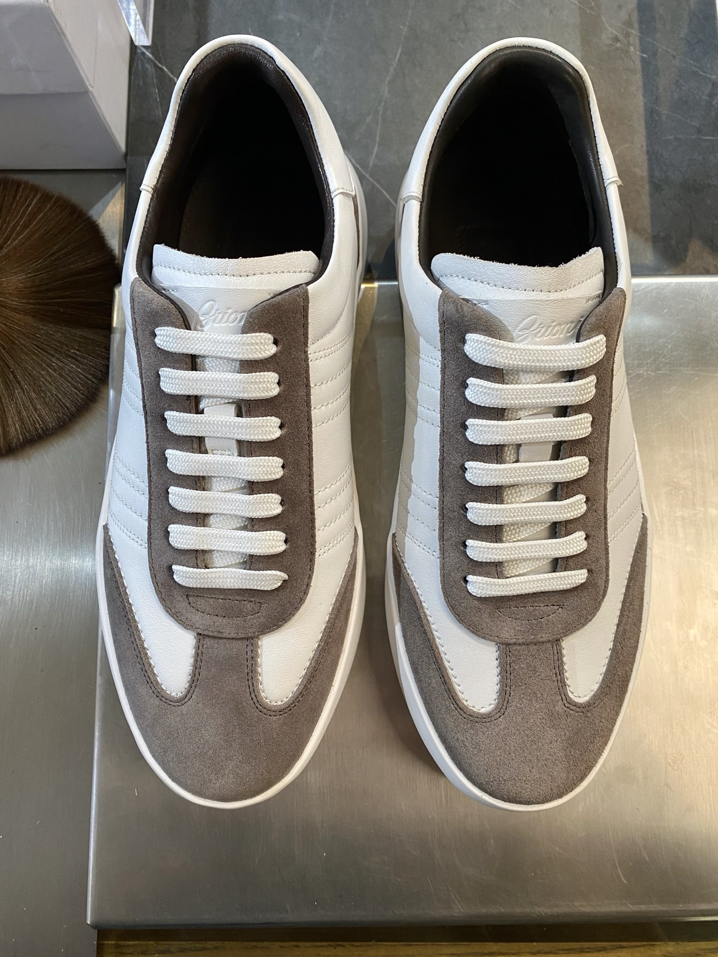Brioni Men's Golf Capsule Black Leather Casual Lace-Up Sneakers 10 i1745402151438 5623 0 7