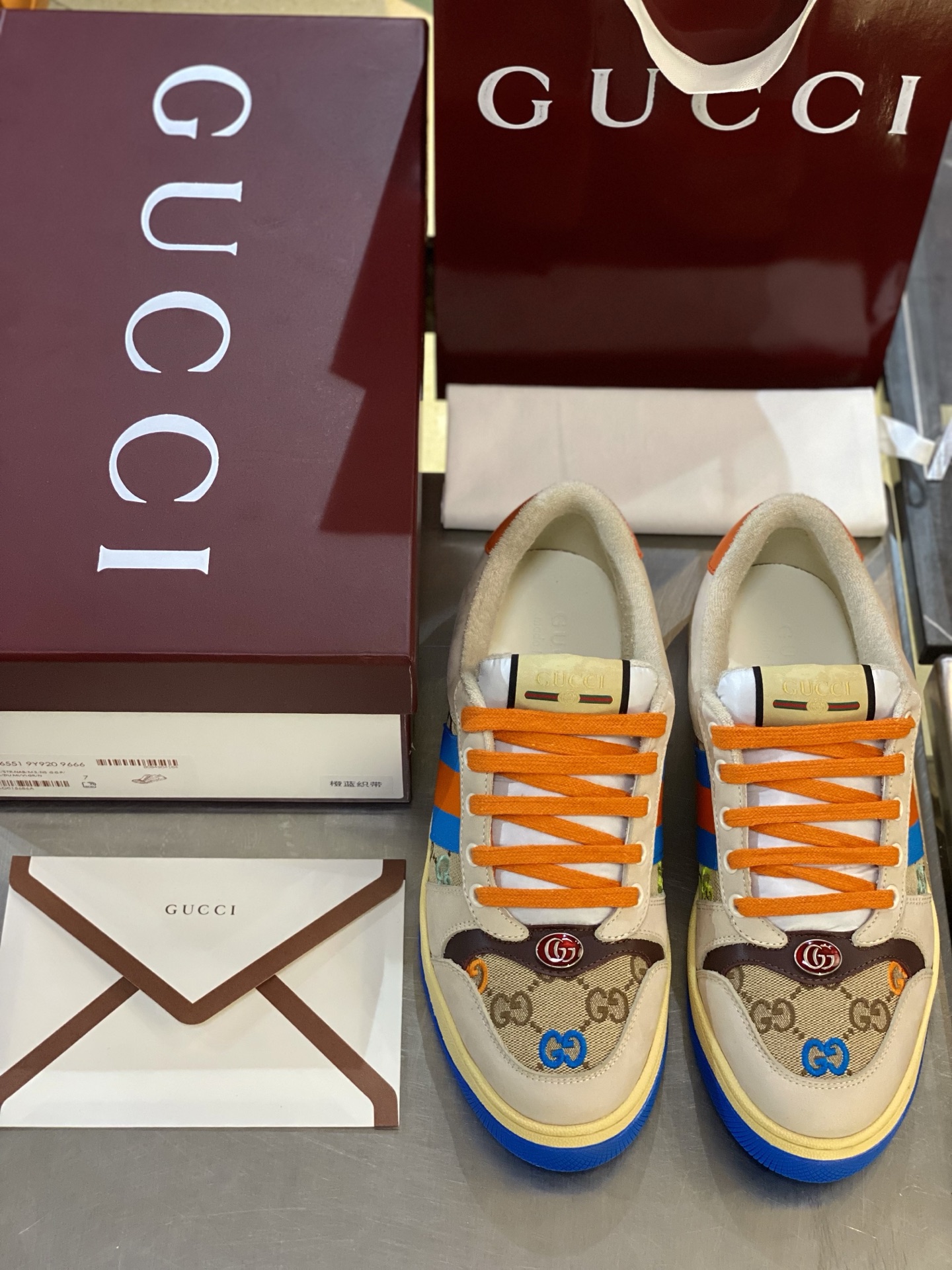 Gucci Screener Sneakers in Multicolor Canvas with Striped Web Detail 4 i1749732165410 9158 0 6