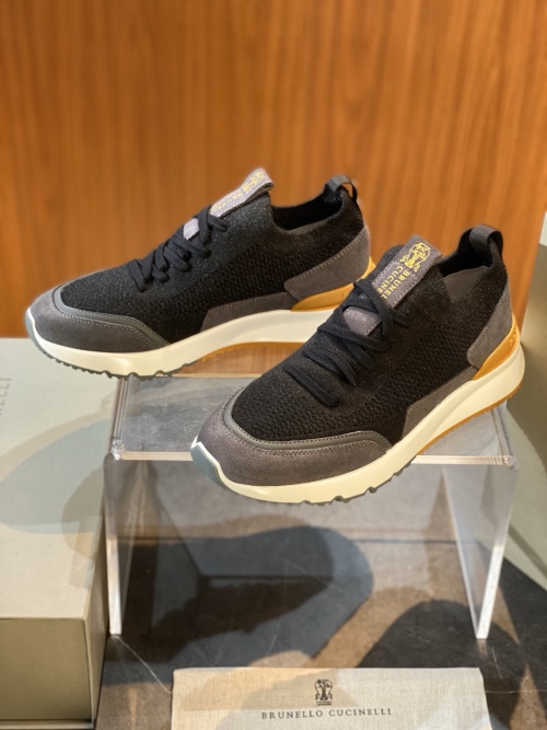 Brunello Cucinelli Men's Knit Lightweight Breathable Running Sneakers 1 Brunello Cucinelli Men's Knit Lightweight Breathable Running Sneakers