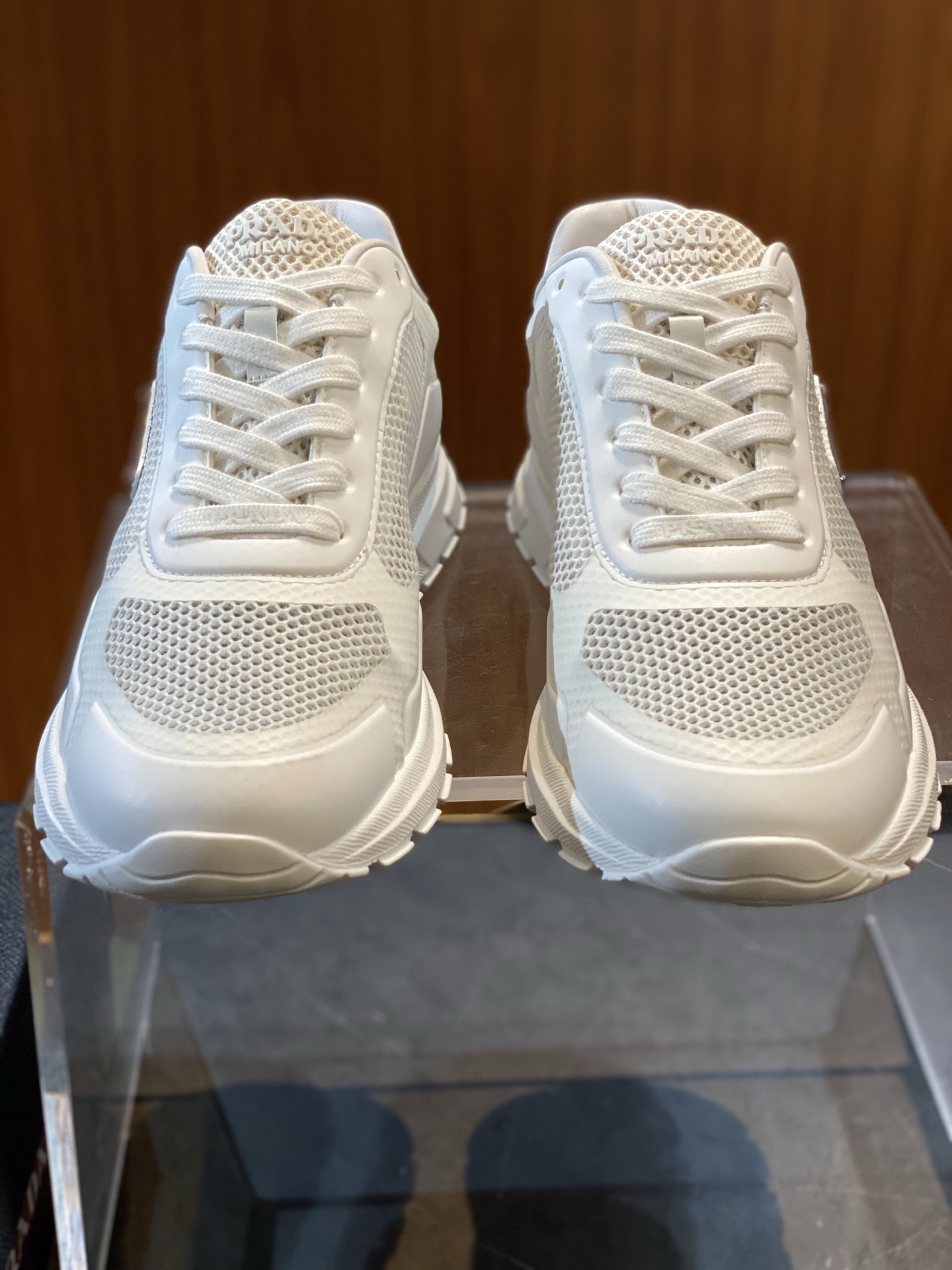 Prada Prax 2.0 White Fabric Sneakers Breathable Summer Shoes for Men 10 i1753005348200 4999 0 8