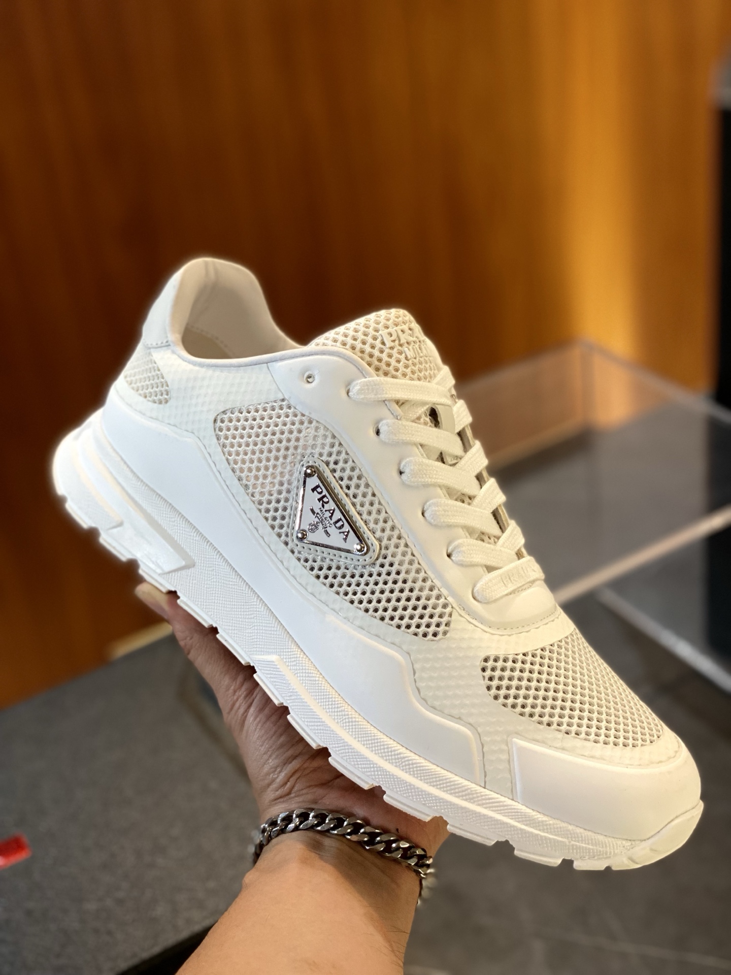 Prada Prax 2.0 White Fabric Sneakers Breathable Summer Shoes for Men 4 i1753005348214 559 0 2