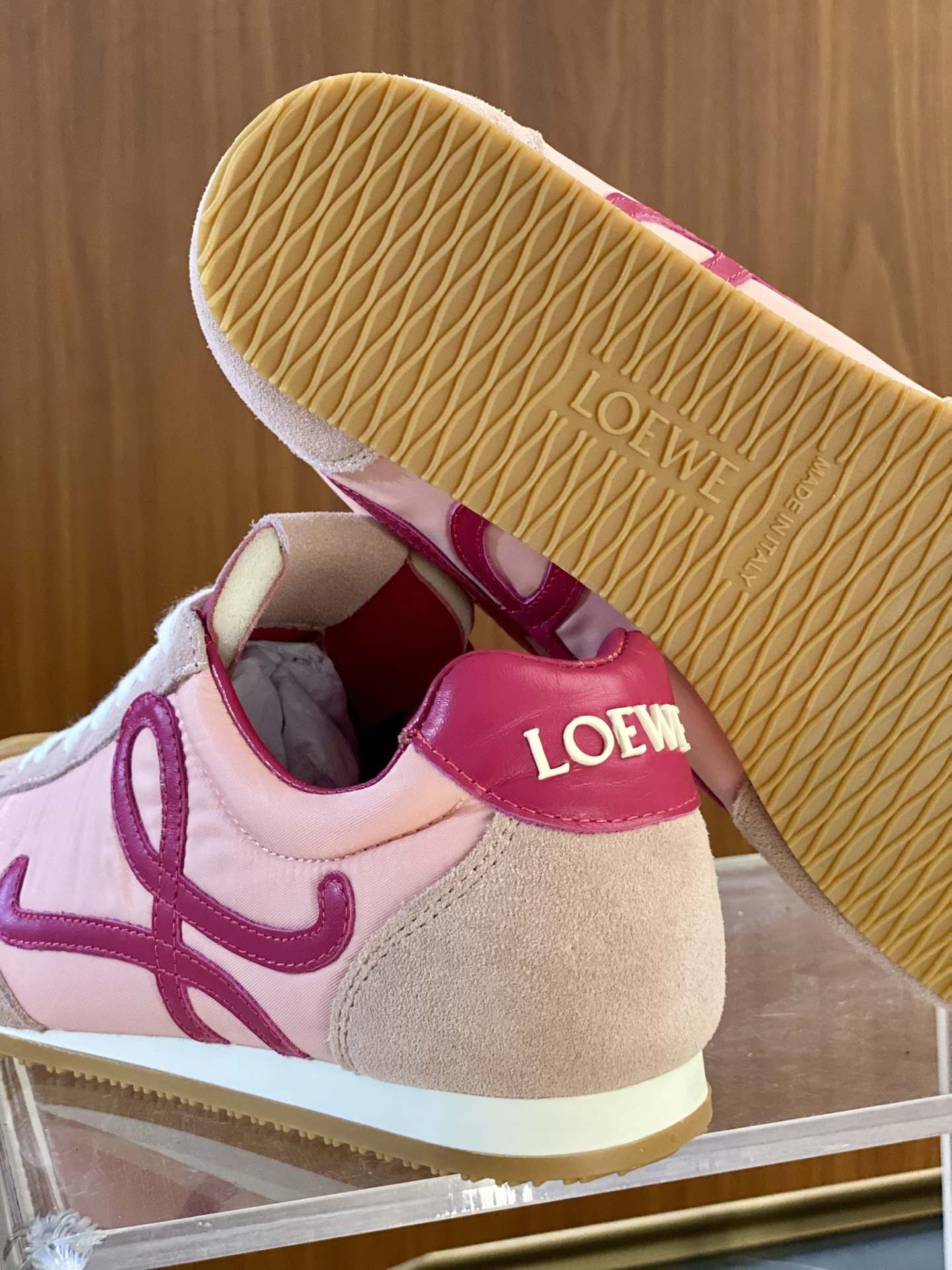 Loewe Ballet Runner 2.0 Sneakers in Nylon and Calfskin Leather for Men and Women 10 i1754981880110 858 0 8